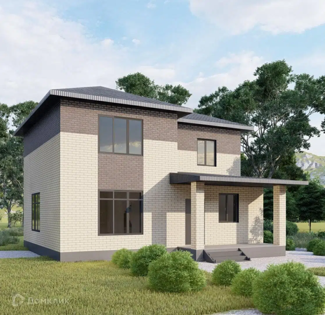 Проект дома «ДК-137-2П» компании «SKD DOM» из материала Газобетонные блоки площадью 137м² под ключ за 9100000₽ в Донецке | 2 этажа, 4 спальни, 2 санузла – Домклик