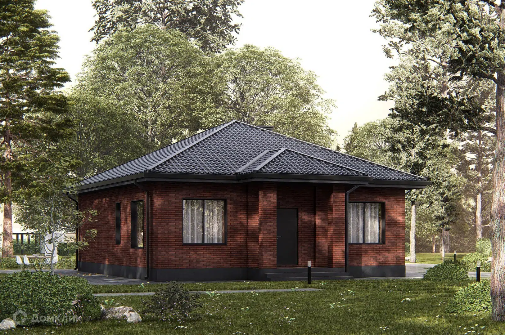 Проект дома «Сафо» компании ИП Ветринский Андрей Александрович из материала Газобетонные блоки площадью 120.4м² под ключ за 5240630₽ в Донецке | 1 этаж, 3 спальни, 1 санузел – Домклик