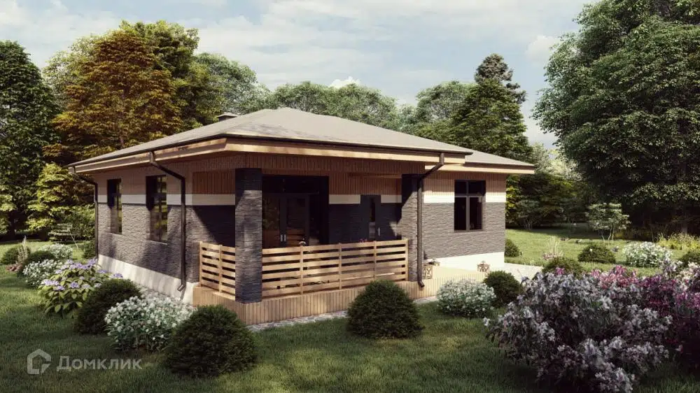 Проект дома «А92/2» компании СК «Основание» из материала Газобетонные блоки площадью 92м² под ключ за 5060000₽ в Донецке | 1 этаж, 2 спальни, 1 санузел – Домклик