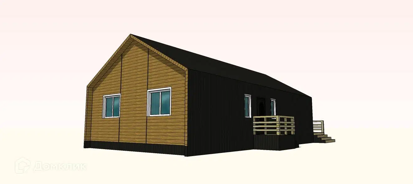 Проект дома «ССК Барн -125 О» компании ССК-ДОМ из материала Каркасный дом площадью 124.6м² под ключ за 4787000₽ в Донецке | 1 этаж, 4 спальни, 2 санузла – Домклик