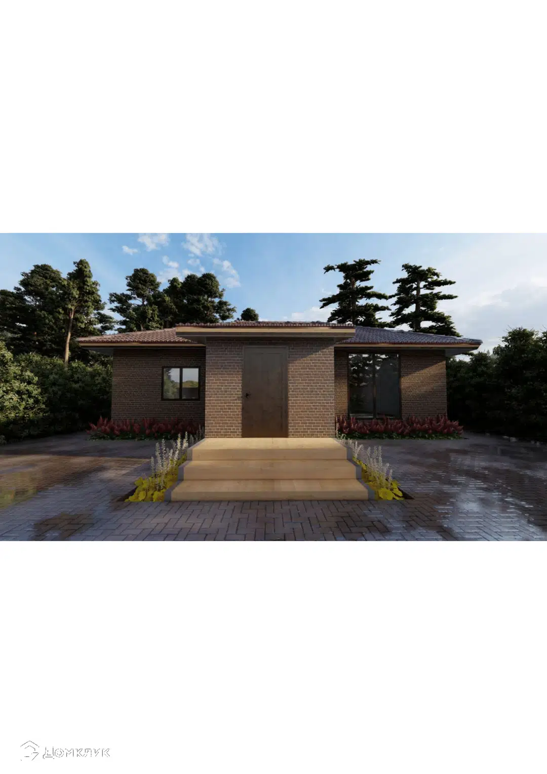 Проект дома «Проект №6» компании СК «Созвездие» из материала Газобетонные блоки площадью 86м² под ключ за 5000000₽ в Донецке | 1 этаж, 2 спальни, 1 санузел – Домклик