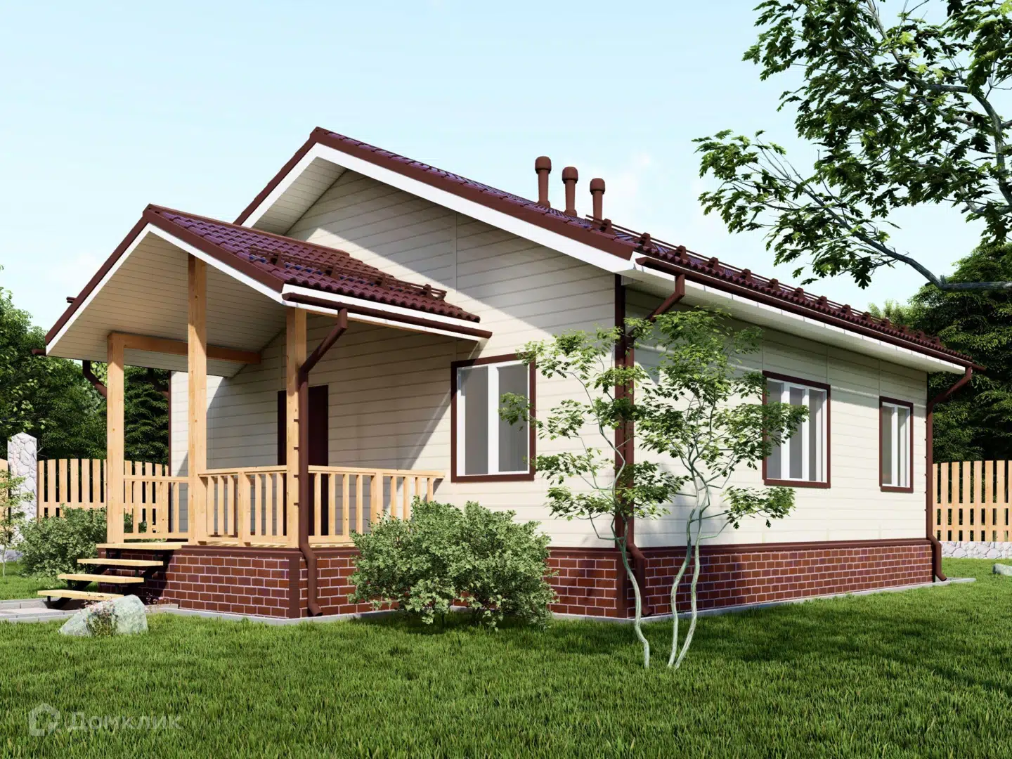 Проект дома «Проект "9х9"» компании Альфа SIP из материала SIP-панели площадью 81м² под ключ за 2591738₽ в Донецке | 1 этаж, 3 спальни, 1 санузел – Домклик