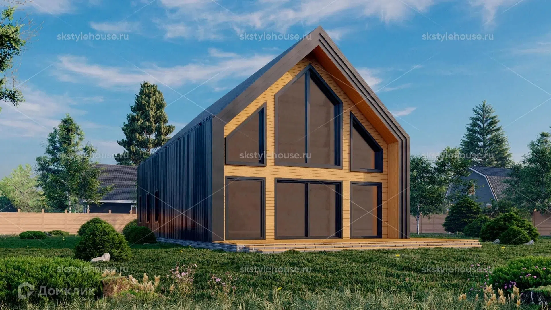 Проект дома «Каркасный дом BARN 5.0» компании СК АРХСТРОЙ из материала Каркасный дом площадью 190м² под ключ за 9120000₽ в Донецке | 2 этажа, 2 спальни, 2 санузла – Домклик