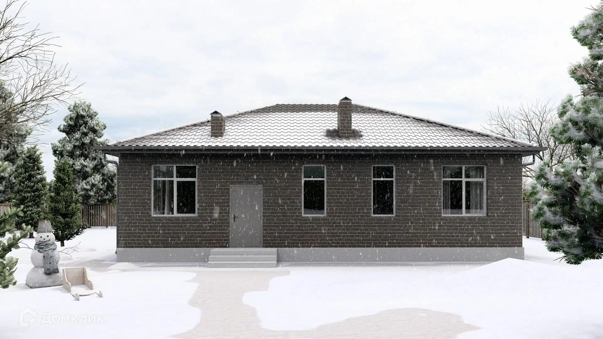 Проект дома «Индивидуальный жилой дом 90-2-2» компании СК ЮгСтройГарантия из материала Газобетонные блоки площадью 90.8м² под ключ за 6800000₽ в Донецке | 1 этаж, 3 спальни, 1 санузел – Домклик