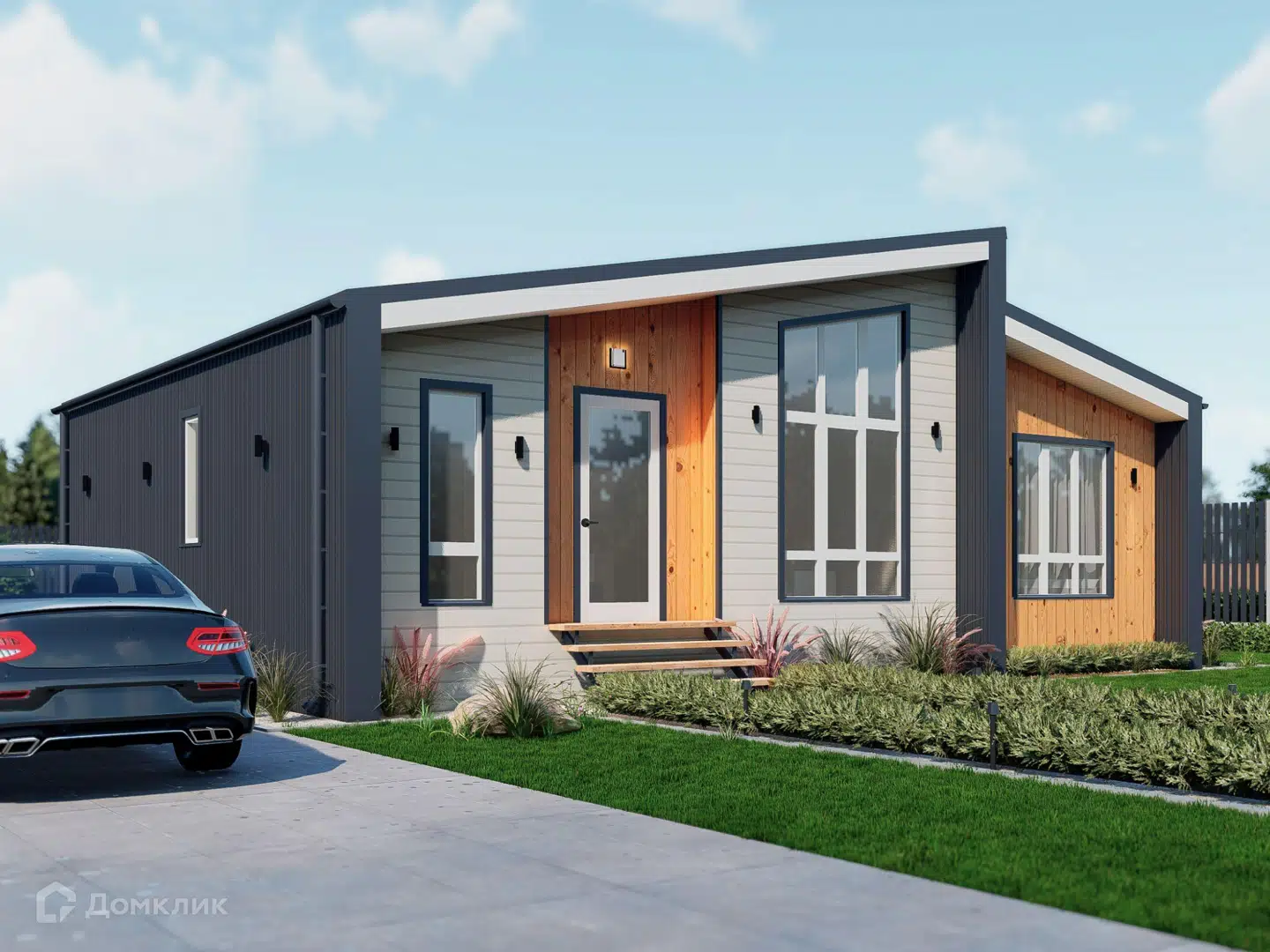 Проект дома «Проект "Сатурн"» компании Альфа SIP · Дома из СИП панелей из материала SIP-панели площадью 104.47м² под ключ за 3366287₽ в Донецке | 1 этаж, 3 спальни, 2 санузла – Домклик