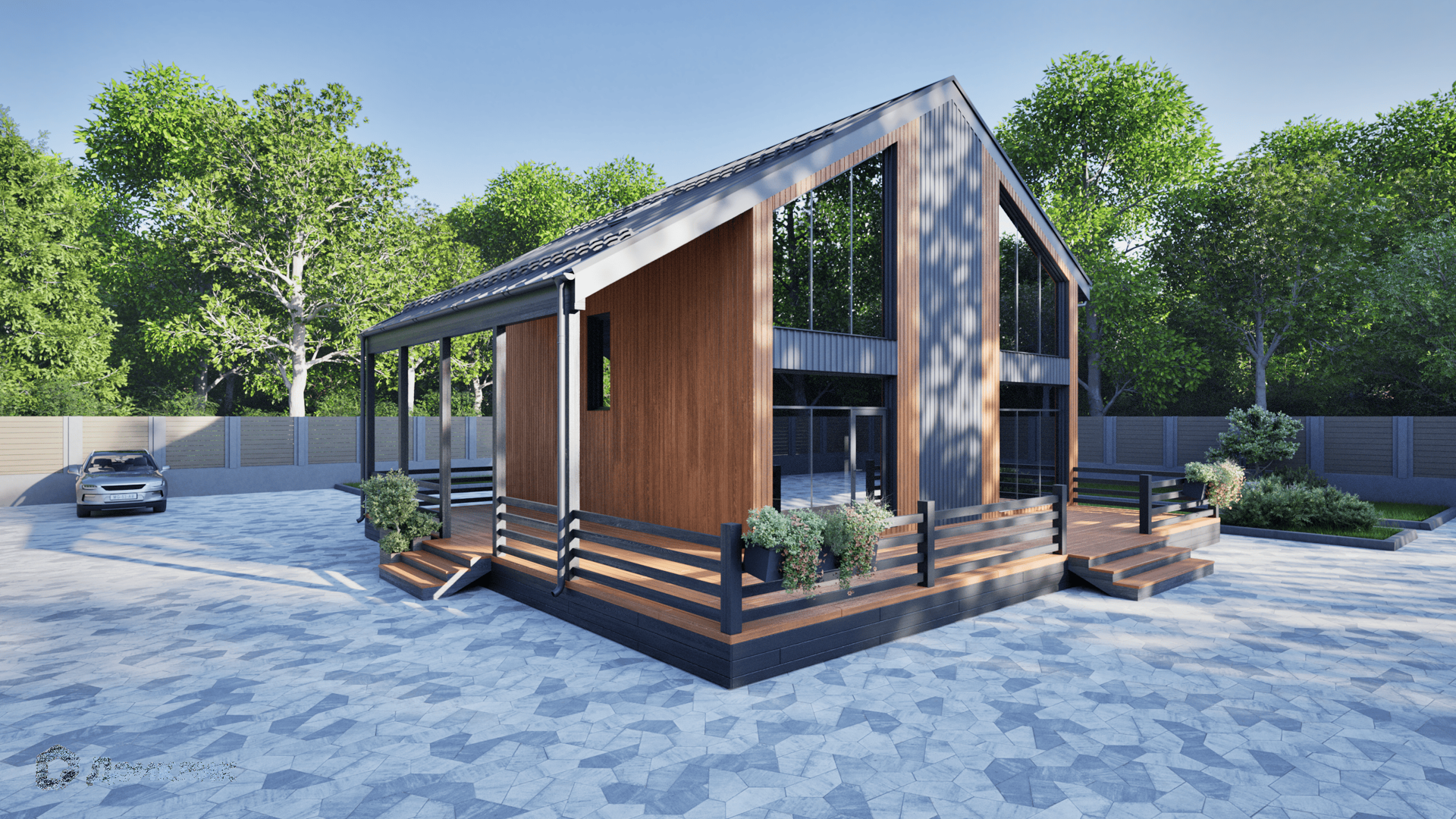 Проект дома «Дом Мечты» компании Везём Дом из материала Каркасный дом площадью 194.89м² под ключ за 14960000₽ в Донецке | 2 этажа, 3 спальни, 2 санузла – Домклик