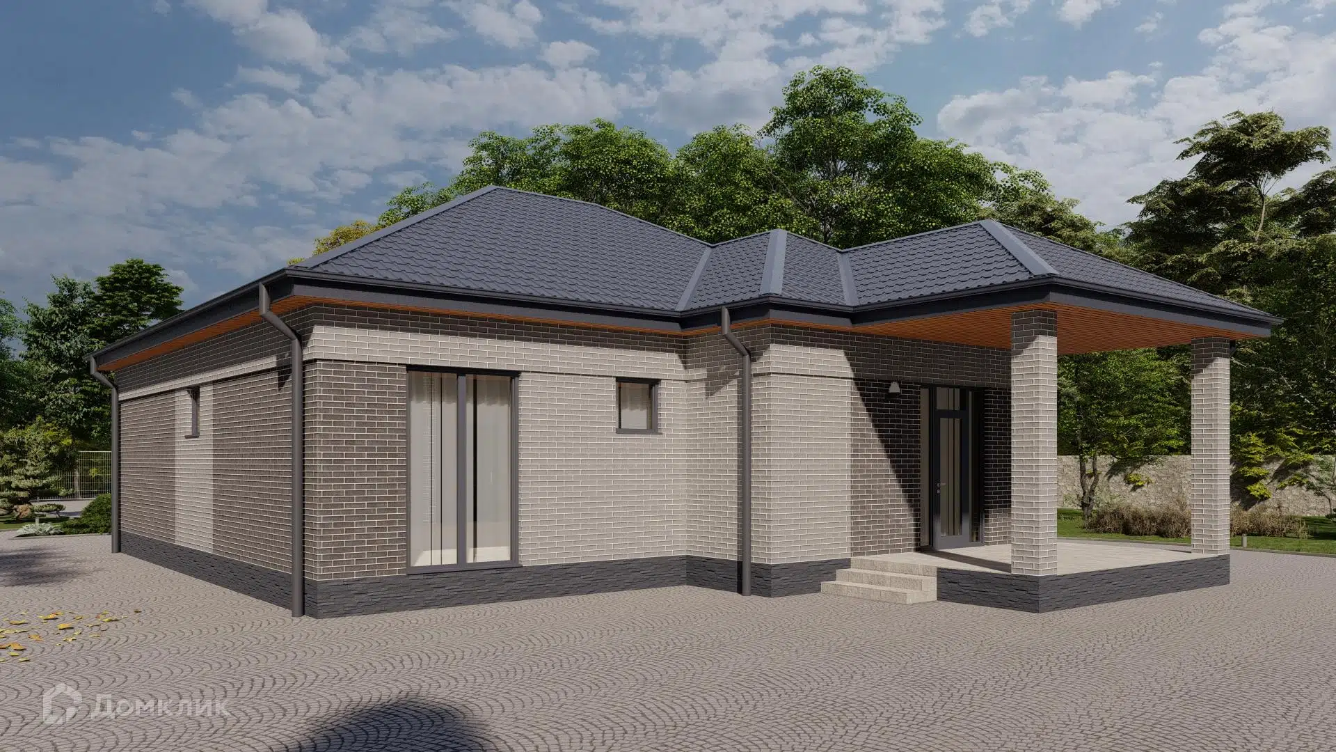 Проект дома «КД-132» компании ИП Забайкин Виталий Юрьевич из материала Газосиликатные блоки площадью 127м² под ключ за 9687000₽ в Луганске | 1 этаж, 3 спальни, 2 санузла – Домклик