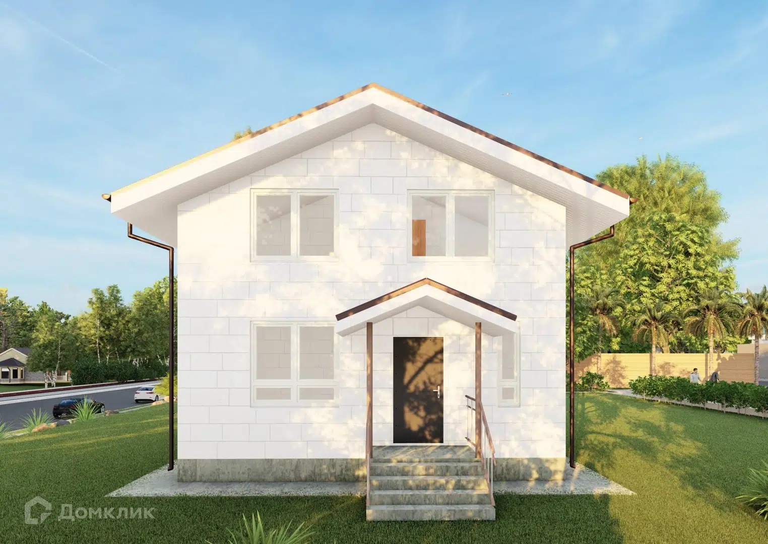 Проект дома «Ковчег 2» компании «Наша Маша»(ИП Каткова А.В.) из материала Газобетонные блоки площадью 126.7м² под ключ за 5950000₽ в Донецке | 2 этажа, 5 спален, 3 санузла – Домклик