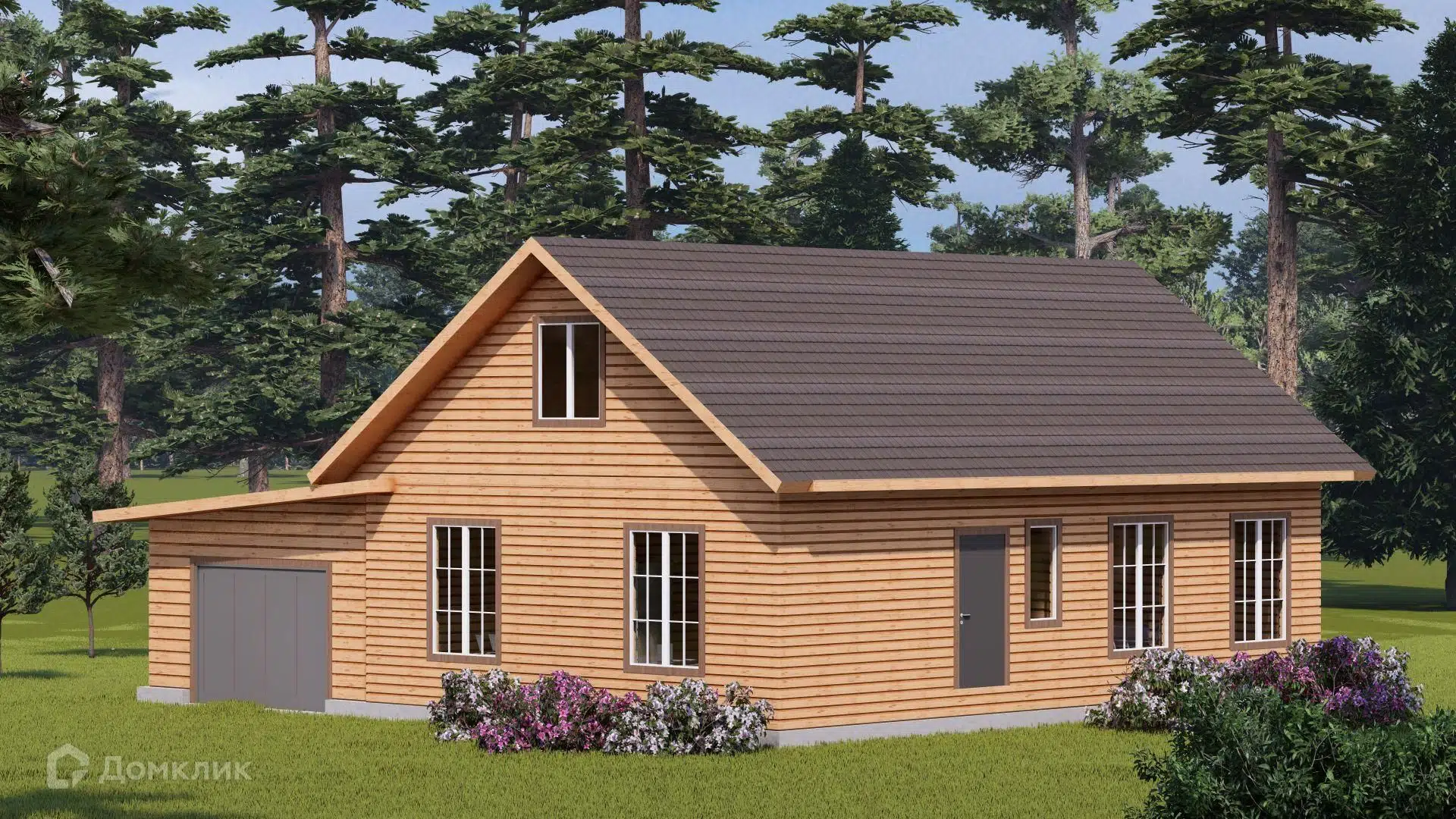 Проект дома «Брусовой дом с гаражом ТА-190» компании Построй Свой Дом_ИП из материала Профилированный брус площадью 190м² под ключ за 8758448₽ в Донецке | 2 этажа, 4 спальни, 2 санузла – Домклик