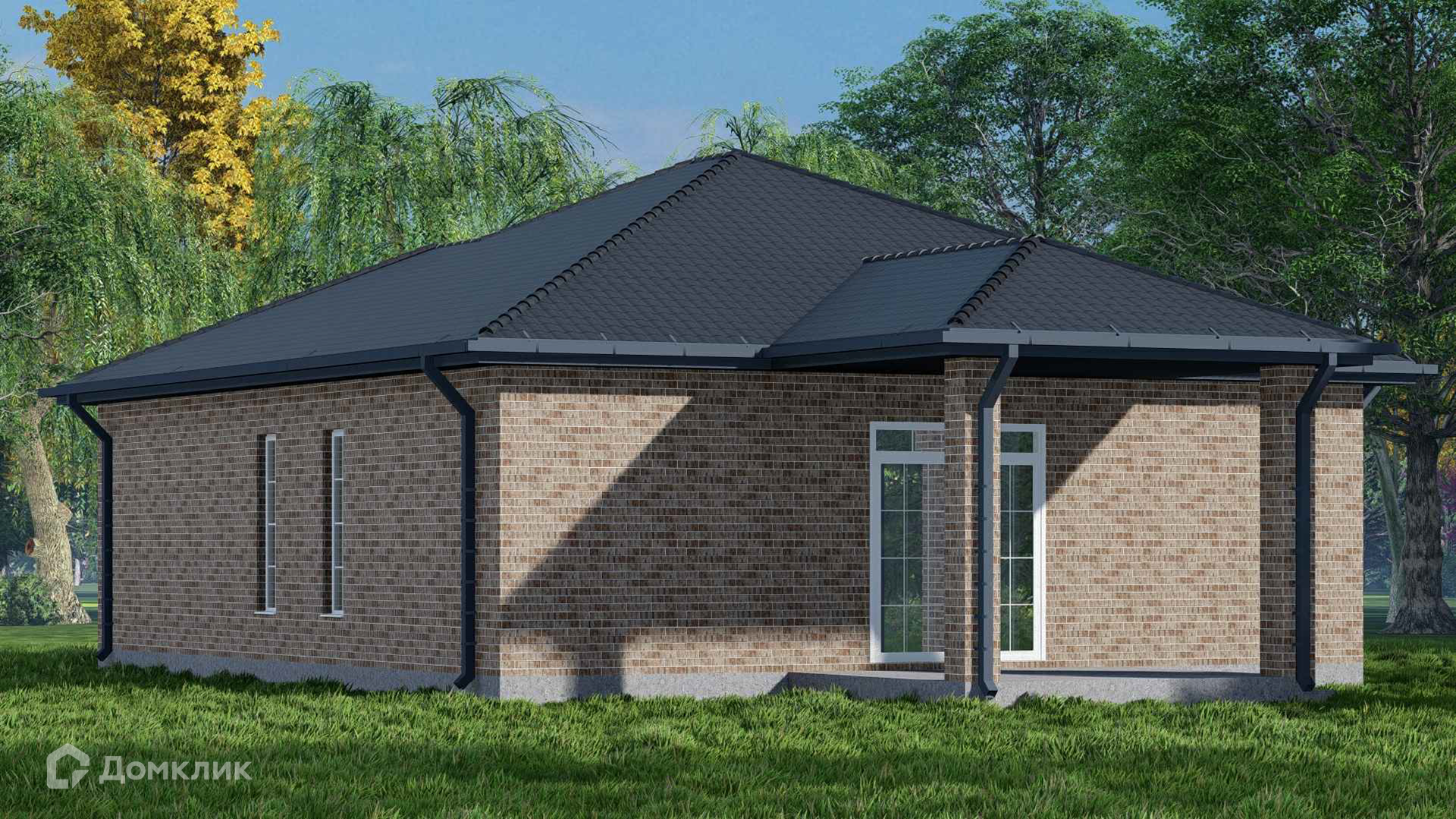 Проект дома «С-24/2025» компании СК Дом-ЮГ из материала Кирпич площадью 111.02м² под ключ за 7035000₽ в Донецке | 1 этаж, 3 спальни, 1 санузел – Домклик