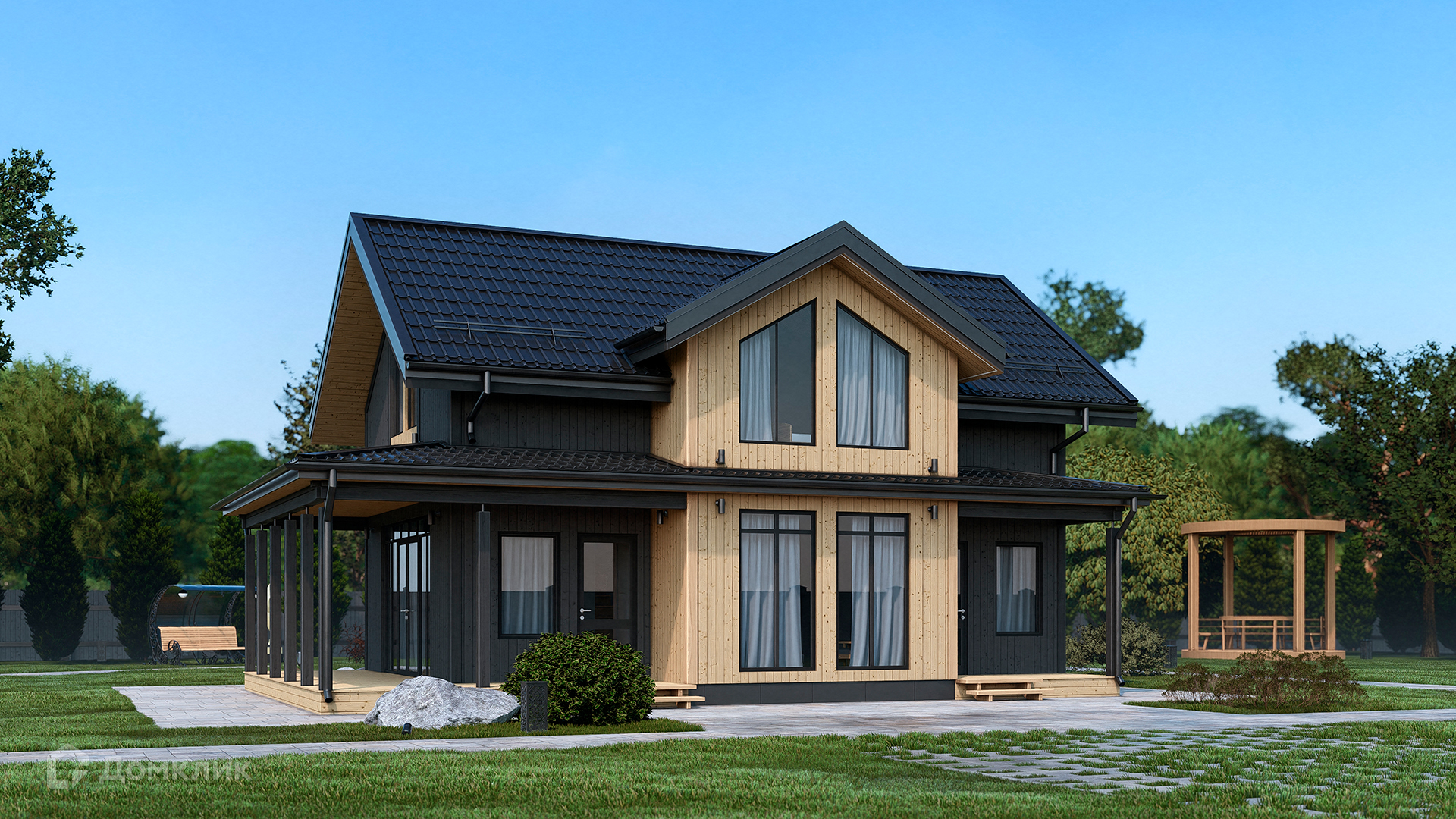 Проект дома «СВОЙ 253» компании СВОЙ из материала Каркасный дом площадью 129м² под ключ за 9883207₽ в Луганске | 2 этажа, 3 спальни, 2 санузла – Домклик