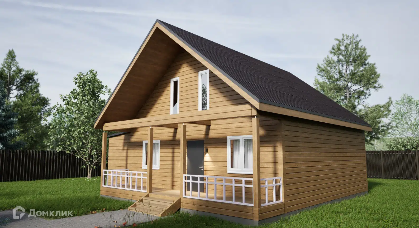 Проект дома «Отрадный» компании ИП САРГИСЯН ОВАНЕС БЕНИАМИНОВИЧ из материала Брус естественной влажности площадью 81м² под ключ за 6000000₽ в Донецке | 1 этаж, 2 спальни, 1 санузел – Домклик