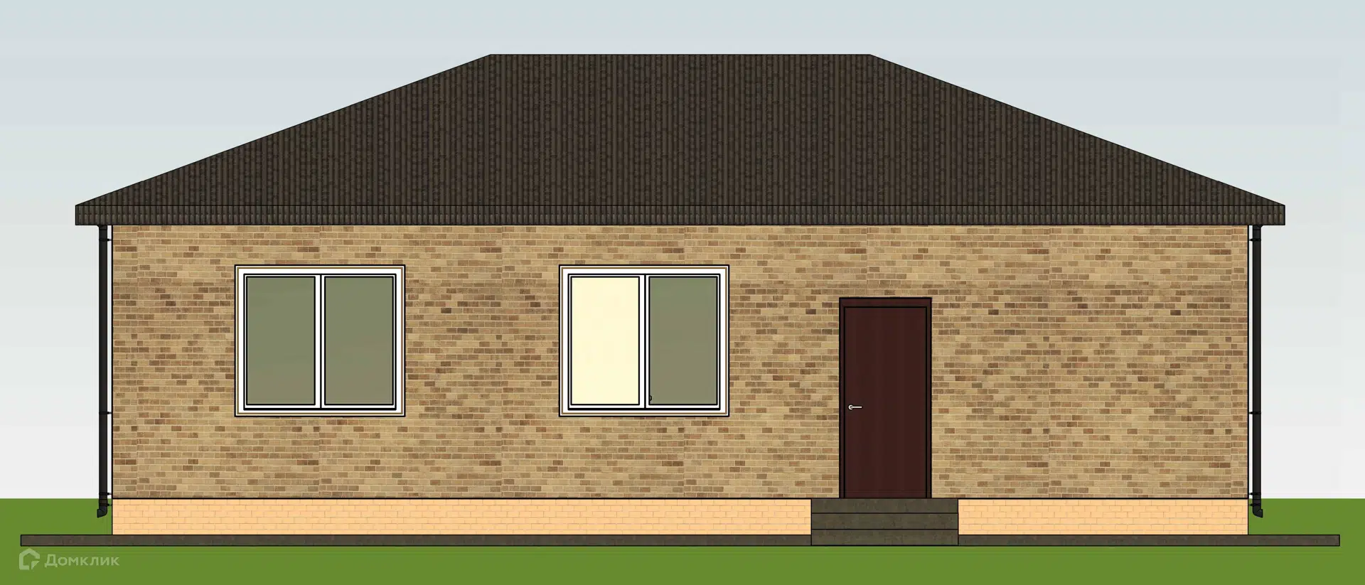 Проект дома «Проект 1» компании ИП Лиханов Виктор Викторович из материала Газобетонные блоки площадью 85.1м² под ключ за 7509000₽ в Донецке | 1 этаж, 3 спальни, 1 санузел – Домклик