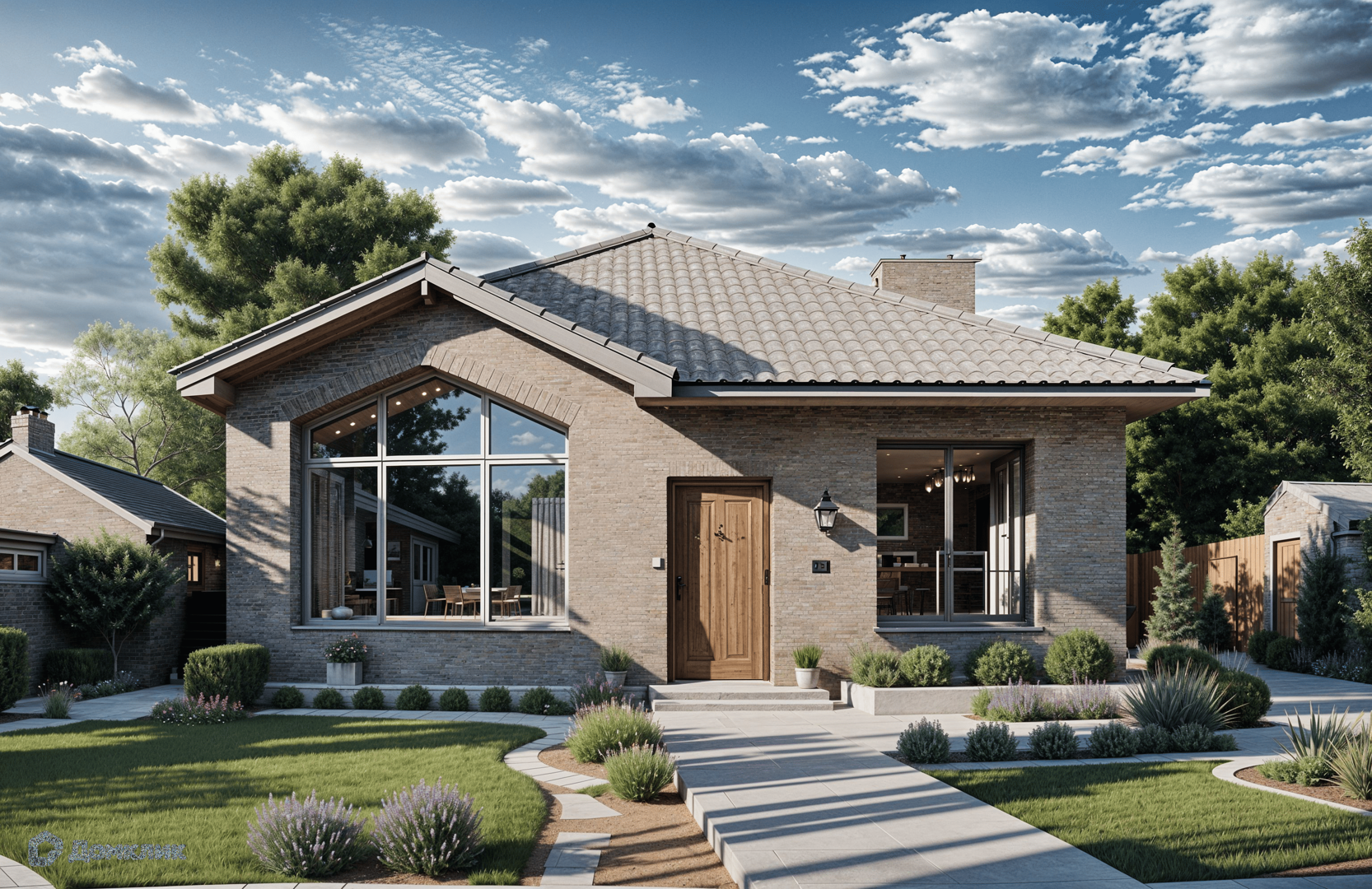 Проект дома «ТП - 2» компании «НОРМАН» из материала Газобетонные блоки площадью 96.1м² под ключ за 6250000₽ в Донецке | 1 этаж, 3 спальни, 1 санузел – Домклик