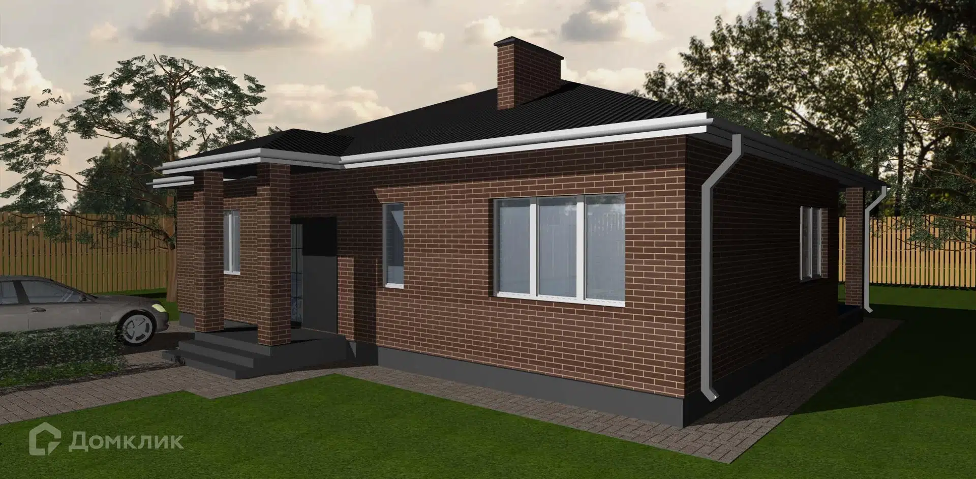Проект дома «Жилой Дом 1-3к-130м» компании ИП Семенченко Олег Владимирович из материала Кирпич площадью 130м² под ключ за 6500000₽ в Донецке | 1 этаж, 3 спальни, 2 санузла – Домклик