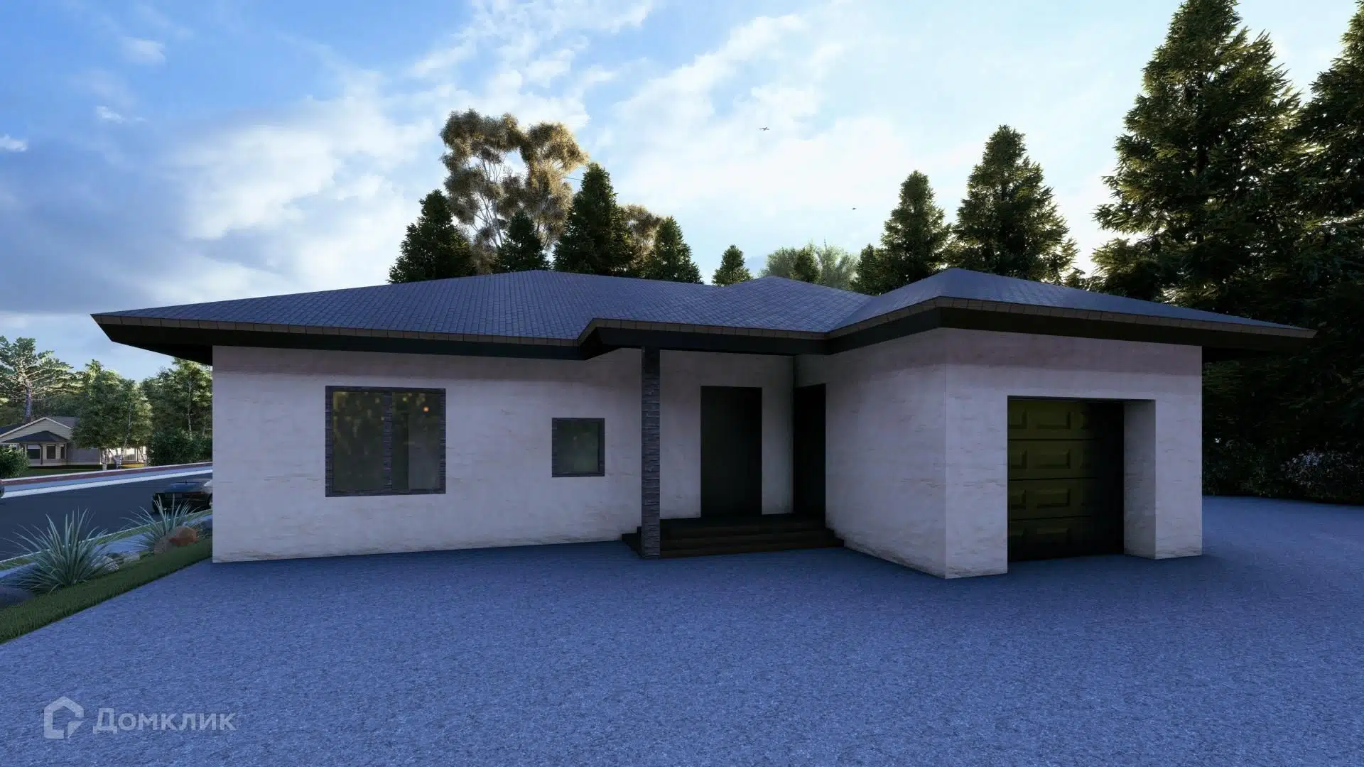 Проект дома «Комфорт Ш Новый» компании ООО СЗ «АЛЬФАСТРОЙ ИЖС» из материала Газобетонные блоки площадью 99.5м² под ключ за 7510000₽ в Донецке | 1 этаж, 3 спальни, 2 санузла – Домклик