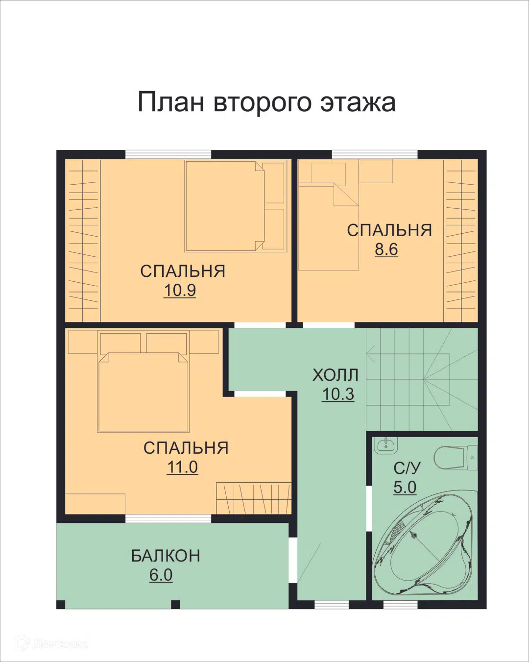 Планировка 2 этажа
