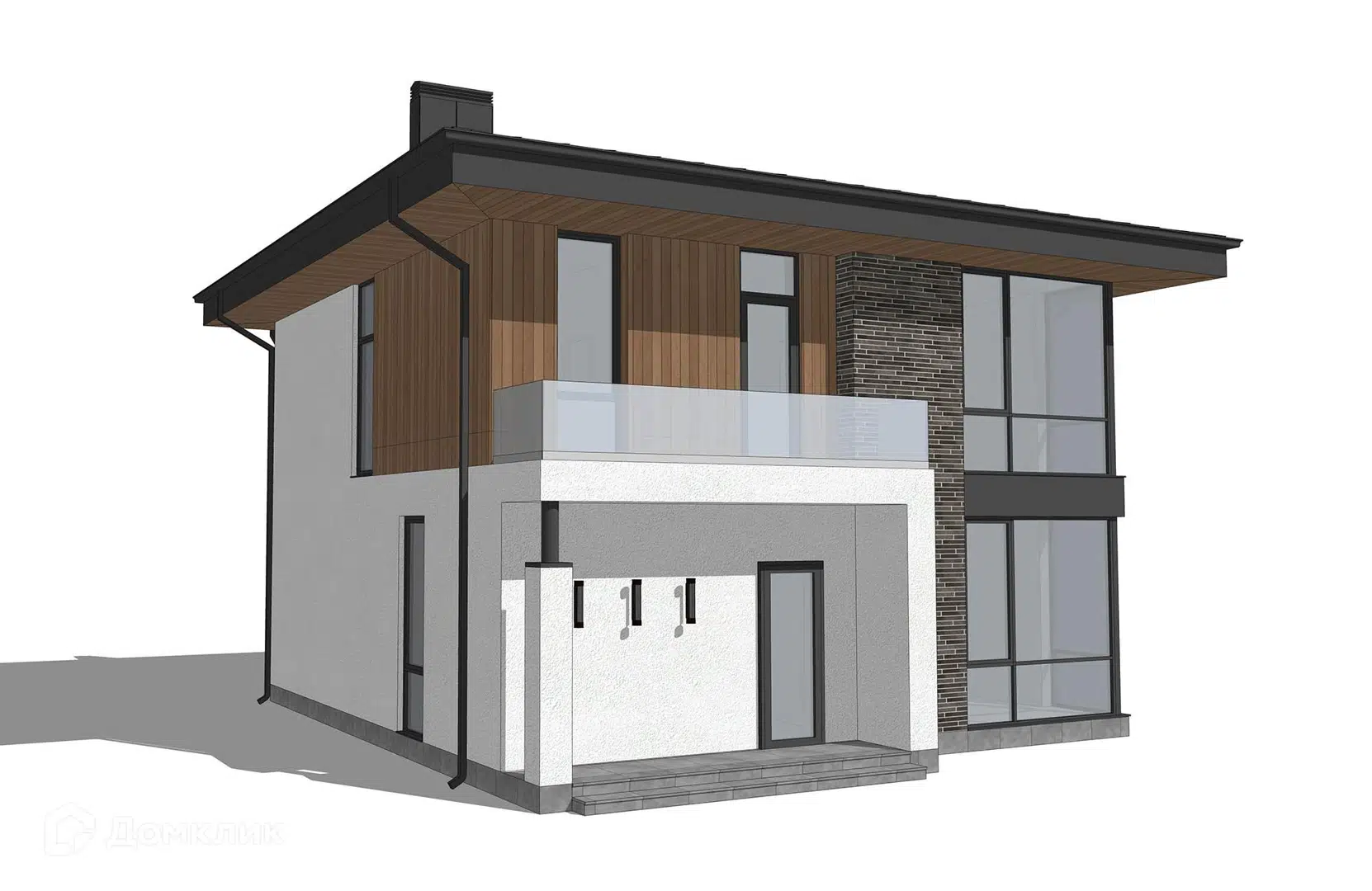 Проект дома «Проект №439» компании Новация из материала Газобетонные блоки площадью 160м² под ключ за 10050000₽ в Донецке | 2 этажа, 4 спальни, 3 санузла – Домклик