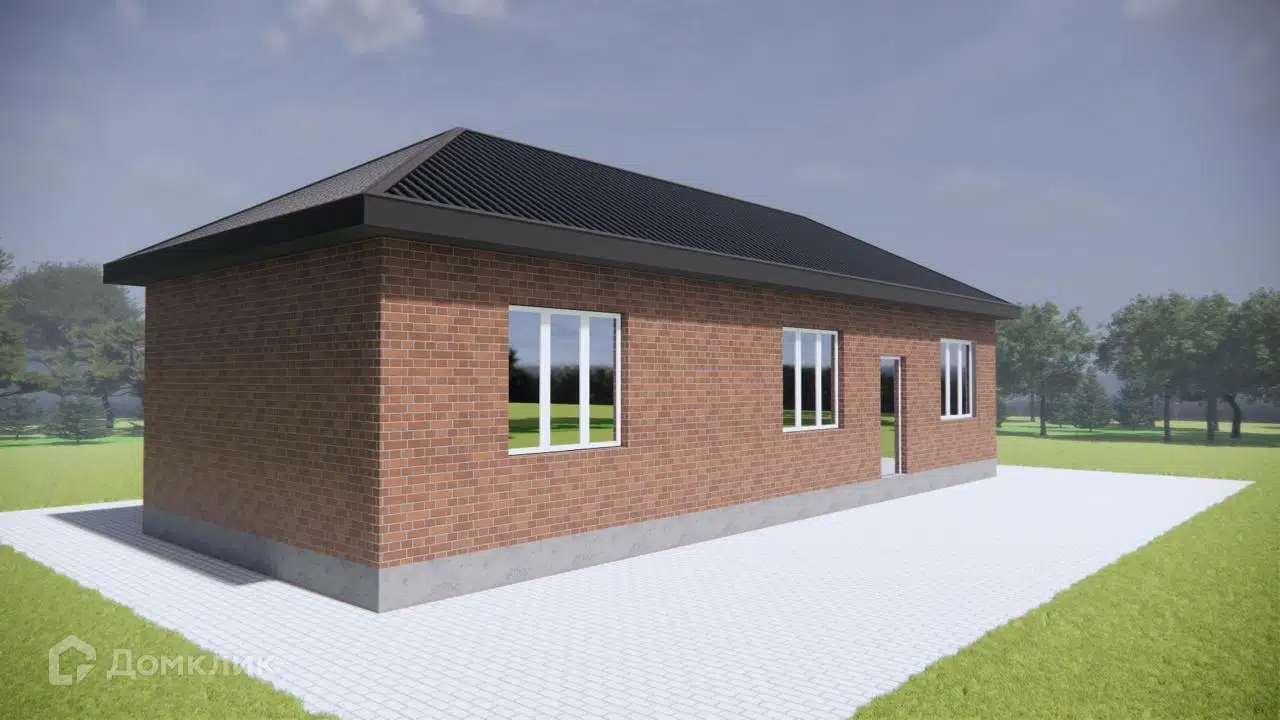 Проект дома «DONAT+» компании ИП Оганнисян Оганнес Вачаганович из материала Газобетонные блоки площадью 70.4м² под ключ за 4920000₽ в Донецке | 1 этаж, 3 спальни, 1 санузел – Домклик