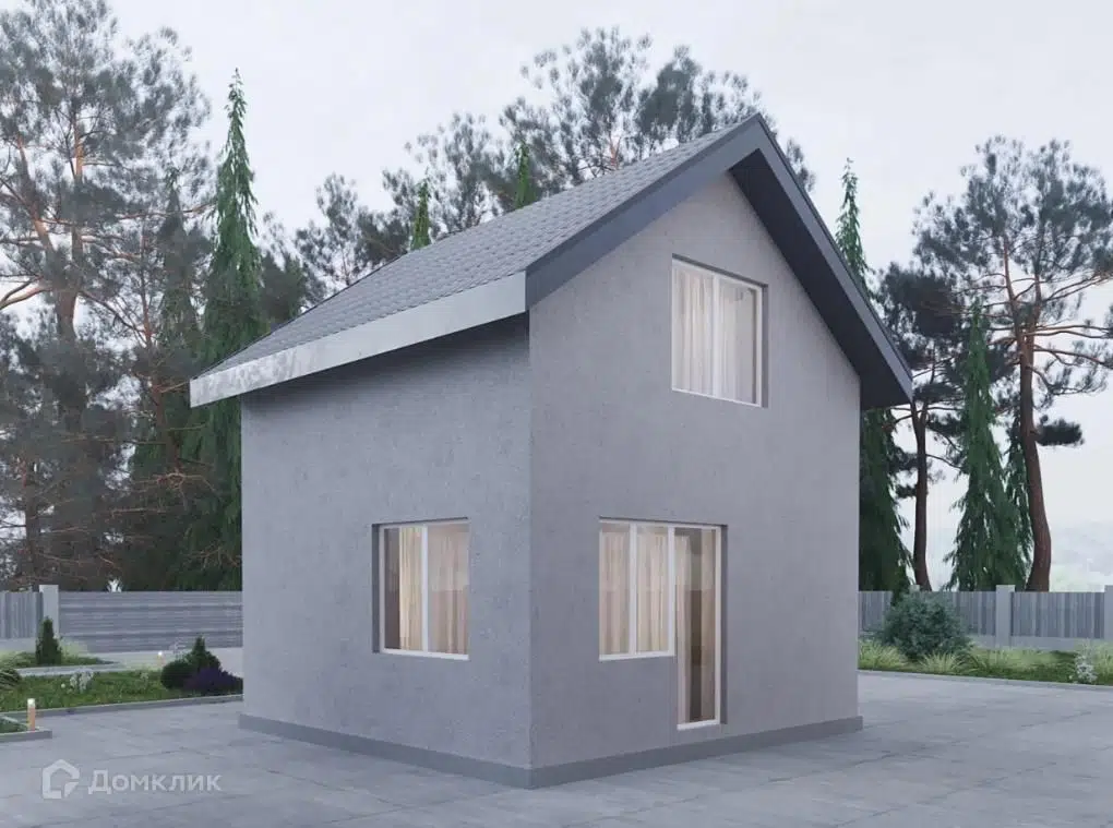 Проект дома «Биллингс» компании Вигвам.ру из материала Газобетонные блоки площадью 49м² под ключ за 4216740₽ в Луганске | 2 этажа, 2 спальни, 2 санузла – Домклик