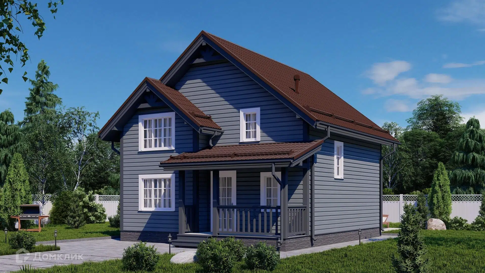 Проект дома «КД-224» компании OLLATALO из материала Каркасный дом площадью 114м² под ключ за 4520000₽ в Донецке | 2 этажа, 4 спальни, 2 санузла – Домклик