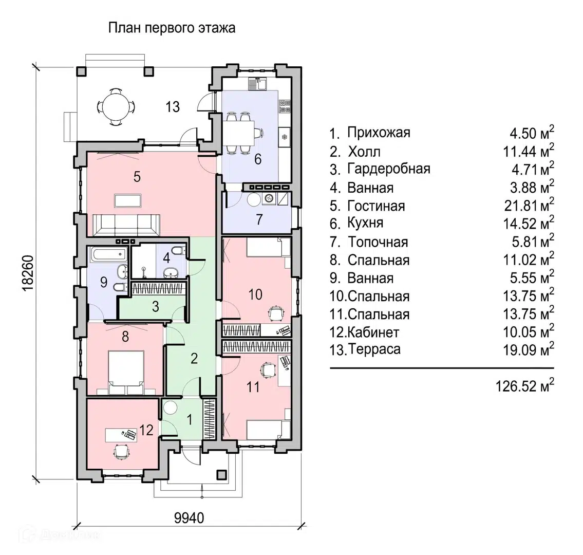 Планировка 1 этаж этажа