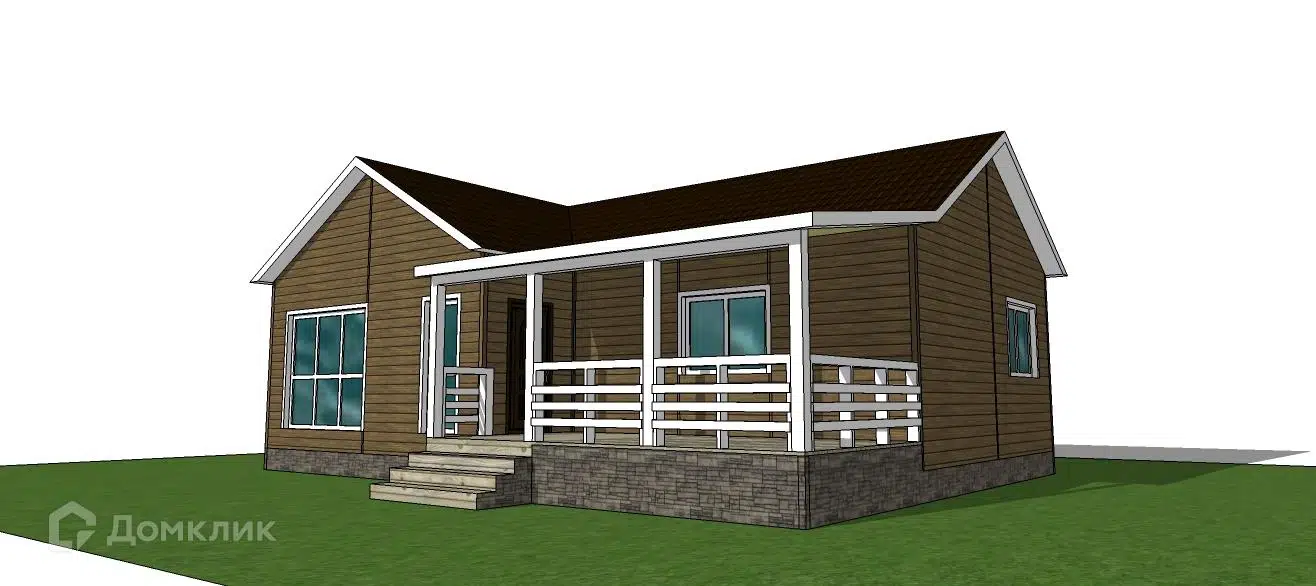 Проект дома «ССК-90ШО» компании ССК-ДОМ из материала Каркасный дом площадью 90.6м² под ключ за 3092000₽ в Донецке | 1 этаж, 2 спальни, 1 санузел – Домклик