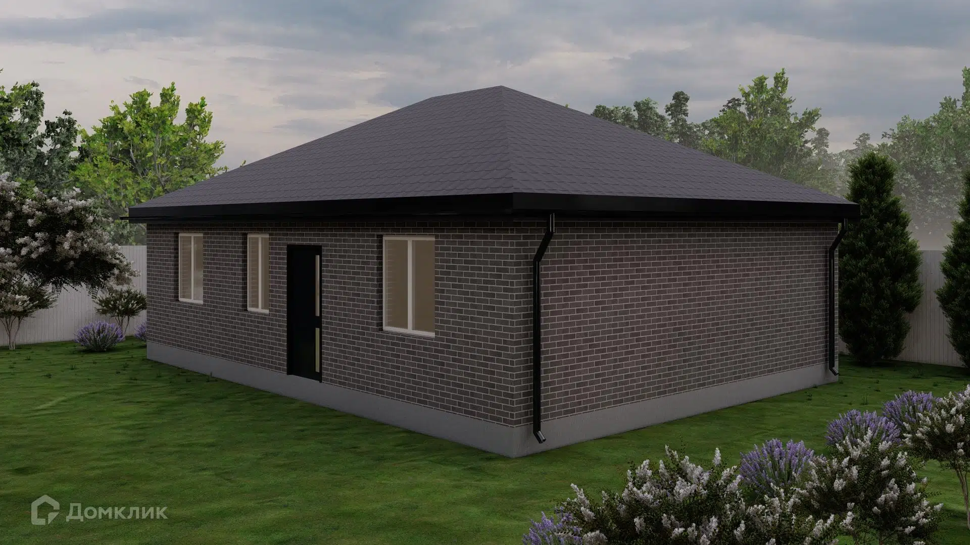 Проект дома «Проект - 58804» компании ИП Петрова В.В. из материала Кирпич площадью 90м² под ключ за 4770000₽ в Донецке | 1 этаж, 3 спальни, 2 санузла – Домклик