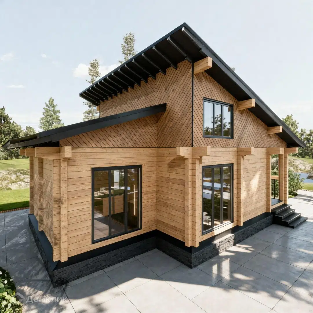 Проект дома «Жилой дом Котокель» компании ГЛАВА из материала Профилированный брус площадью 90м² под ключ за 6200000₽ в Донецке | 2 этажа, 4 спальни, 1 санузел – Домклик