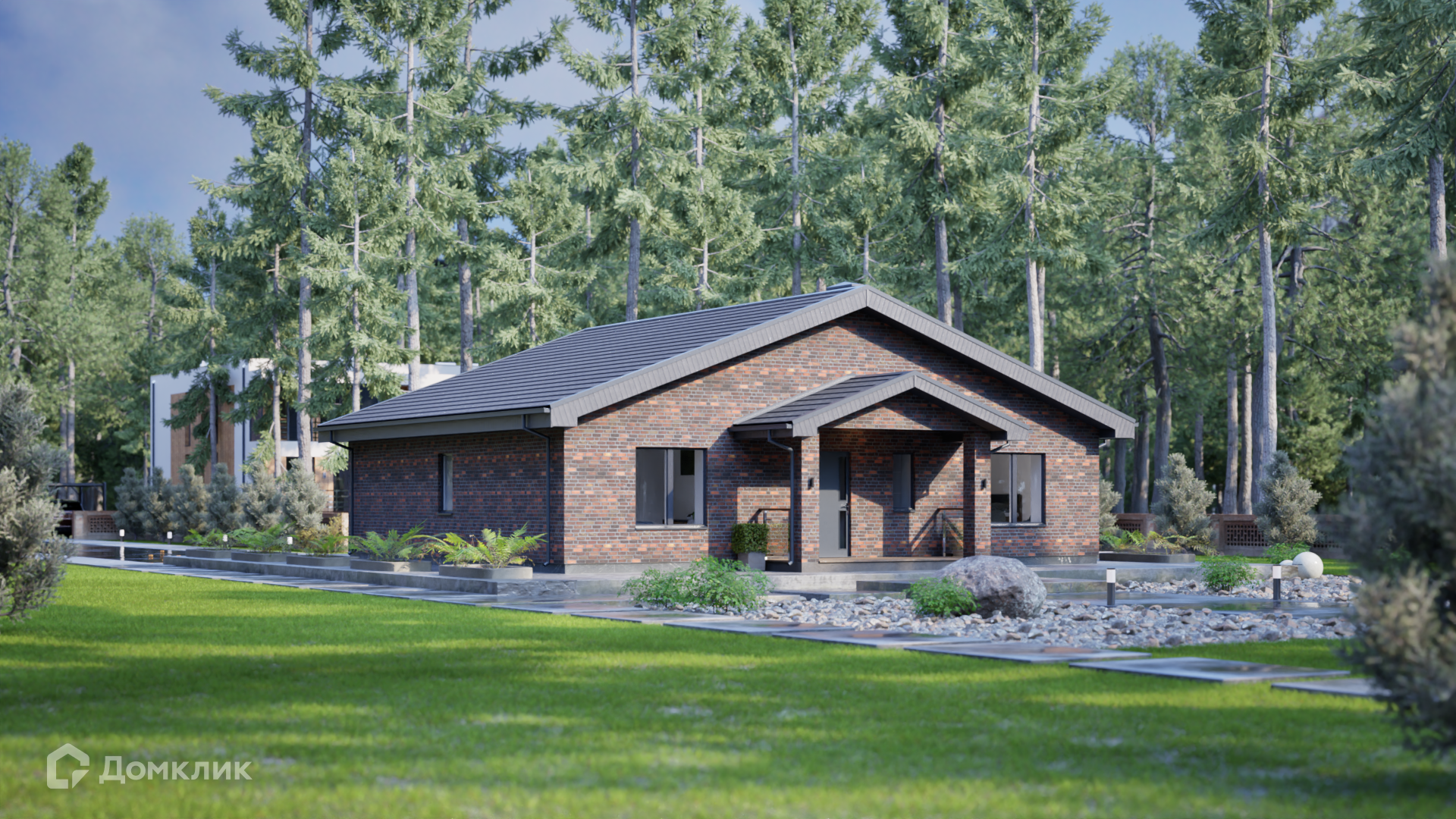 Проект дома «Райт» компании ООО ПОЛЕЗНЫЕ МЕТРЫ из материала Газобетонные блоки площадью 114м² под ключ за 6500000₽ в Донецке | 1 этаж, 3 спальни, 2 санузла – Домклик