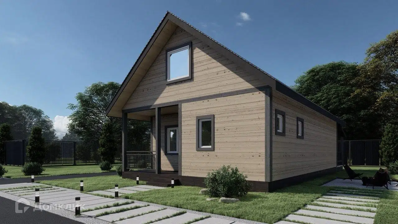 Проект дома «Андреевский» компании ИП Зуева Марина Аркадьевна из материала Брус естественной влажности площадью 80м² под ключ за 5500000₽ в Донецке | 1 этаж, 2 спальни, 1 санузел – Домклик