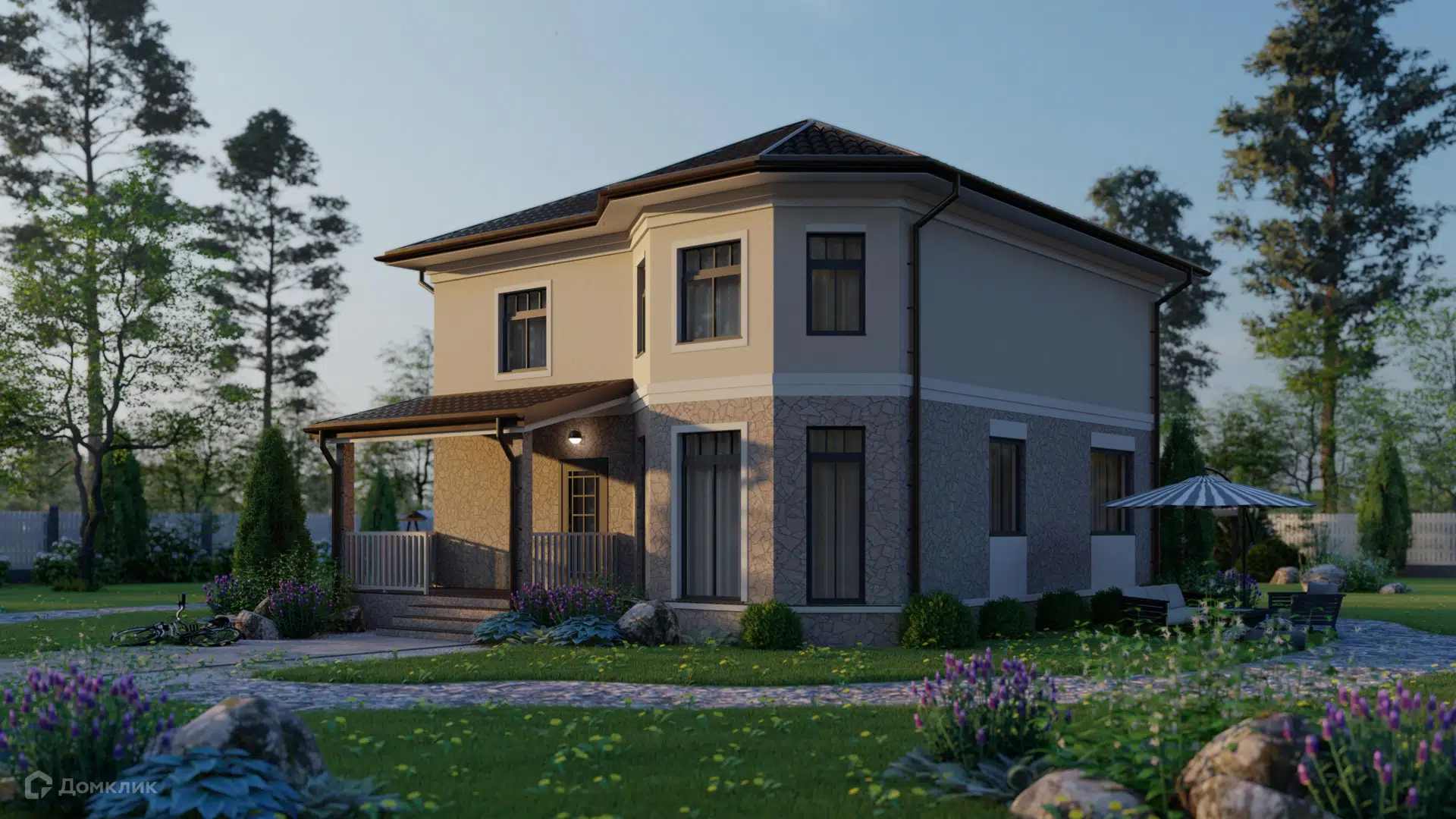 Проект дома «Восторг» компании ООО «Перспектива» из материала SIP-панели площадью 177м² под ключ за 6400000₽ в Луганске | 2 этажа, 3 спальни, 2 санузла – Домклик