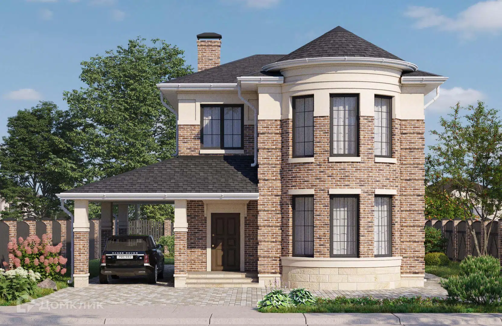 Проект дома «Проект №202» компании Новация из материала Кирпич площадью 147м² под ключ за 9100000₽ в Донецке | 2 этажа, 4 спальни, 3 санузла – Домклик