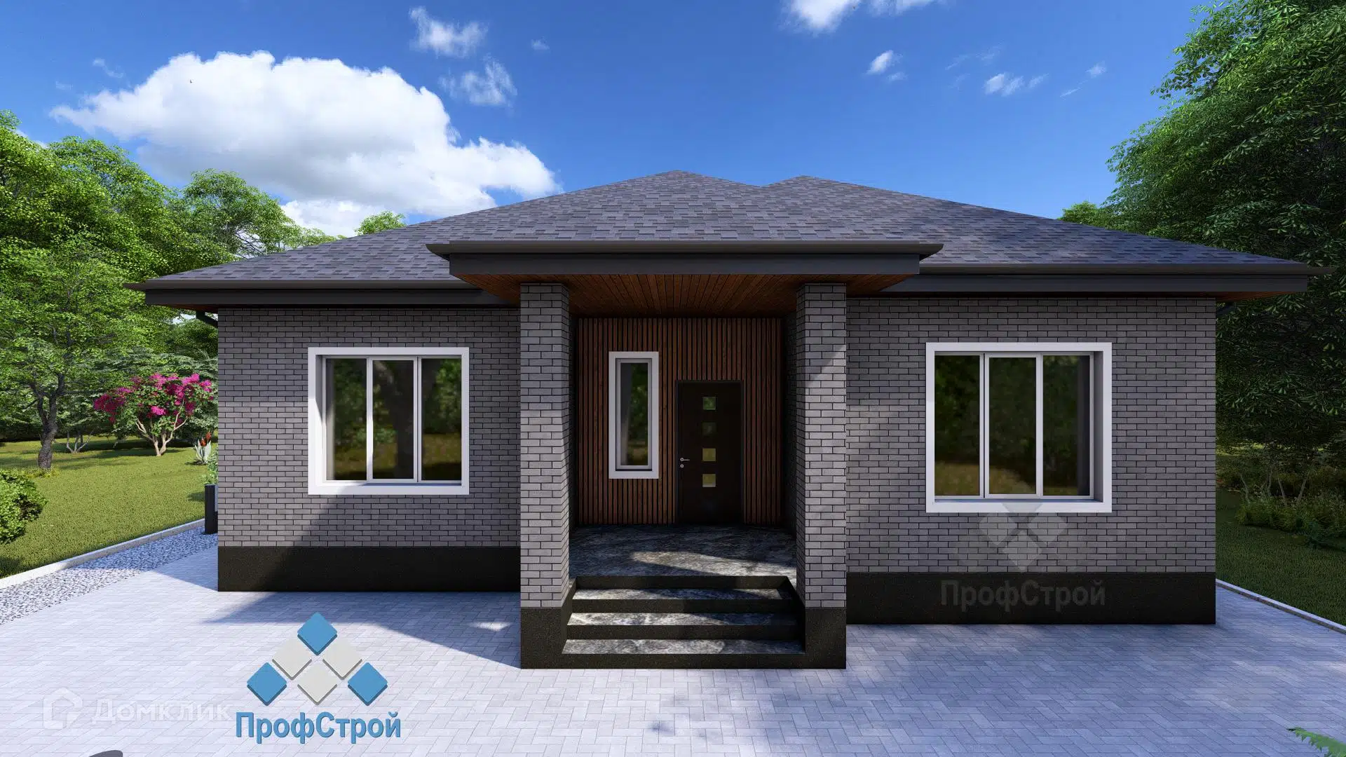 Проект дома «Апполон» компании ПрофСтрой из материала Газобетонные блоки площадью 131.67м² под ключ за 7250000₽ в Донецке | 1 этаж, 4 спальни, 2 санузла – Домклик