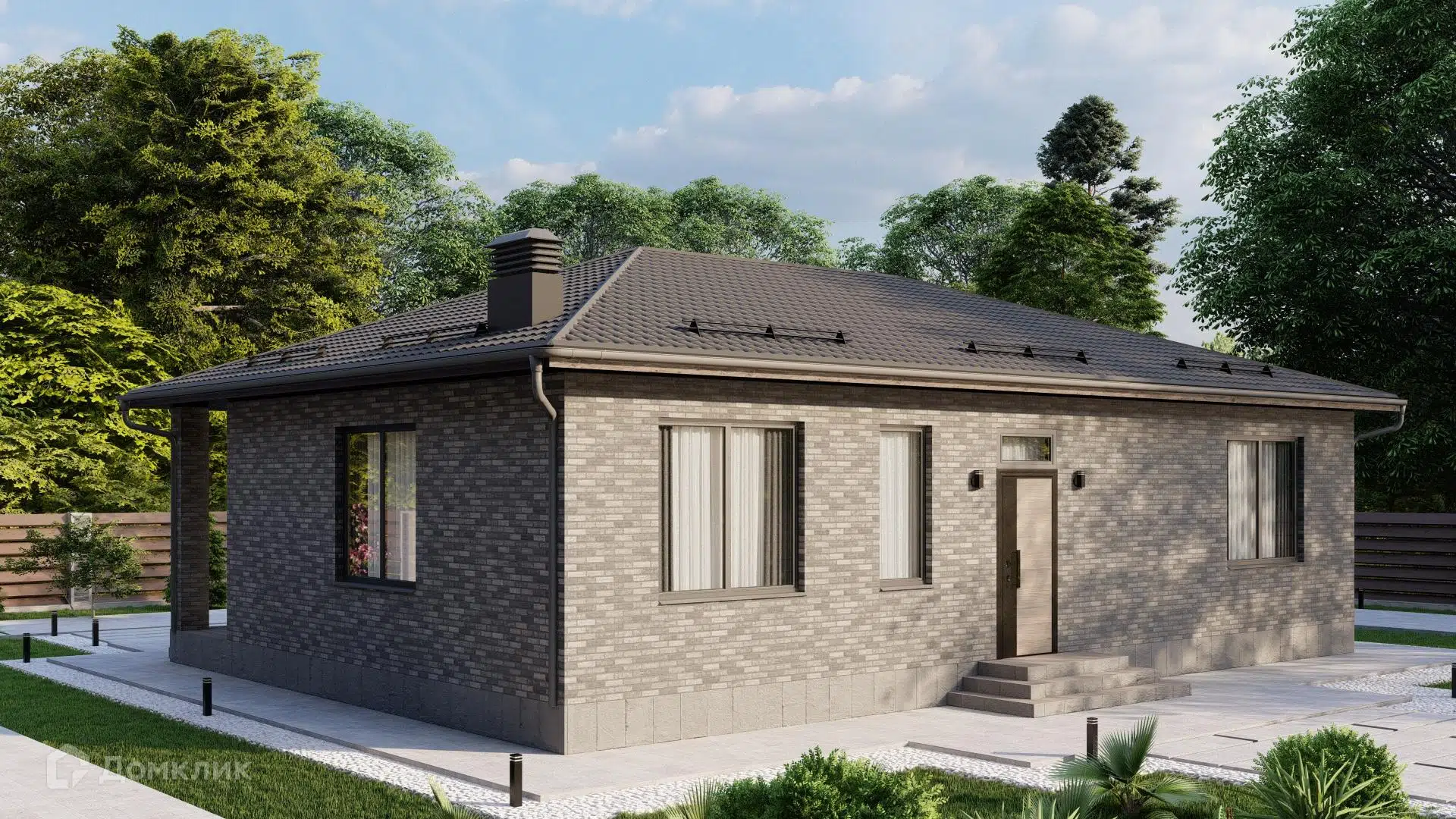 Проект дома «Одноэтажный жилой дом 95 квм» компании Строительная Компания «Алмистрой» из материала Газосиликатные блоки площадью 95м² под ключ за 4750000₽ в Донецке | 1 этаж, 3 спальни, 2 санузла – Домклик