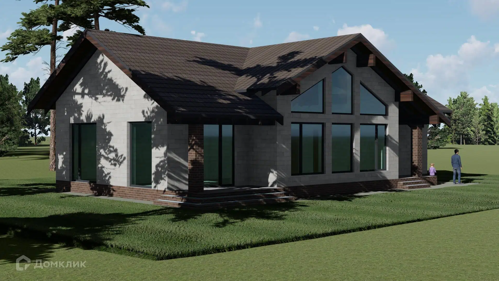 Проект дома «Дом "Север-2"» компании ООО СК Добрострой из материала Бетонные блоки площадью 124.8м² под ключ за 7030000₽ в Донецке | 1 этаж, 3 спальни, 2 санузла – Домклик