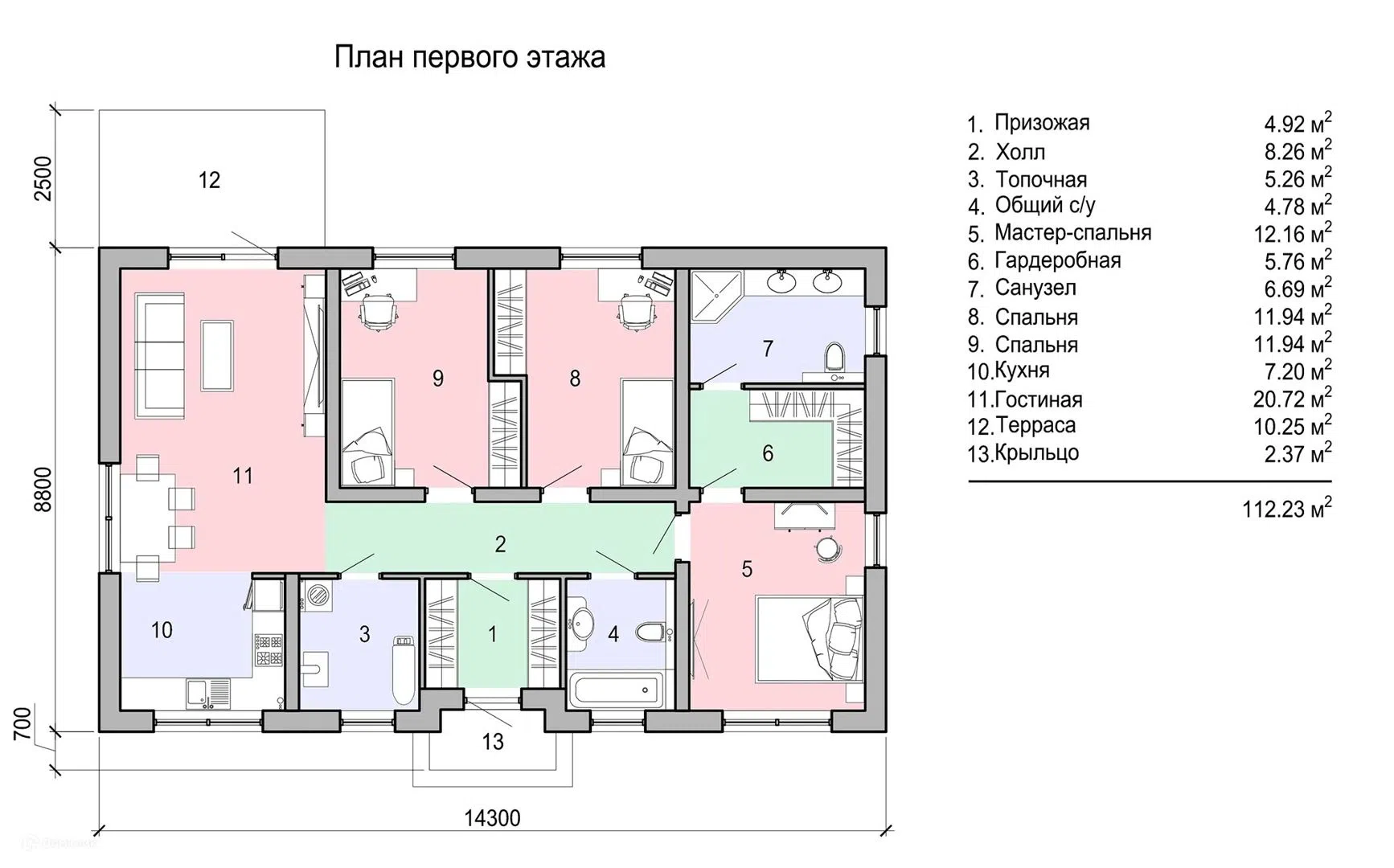 Планировка 1 этаж этажа