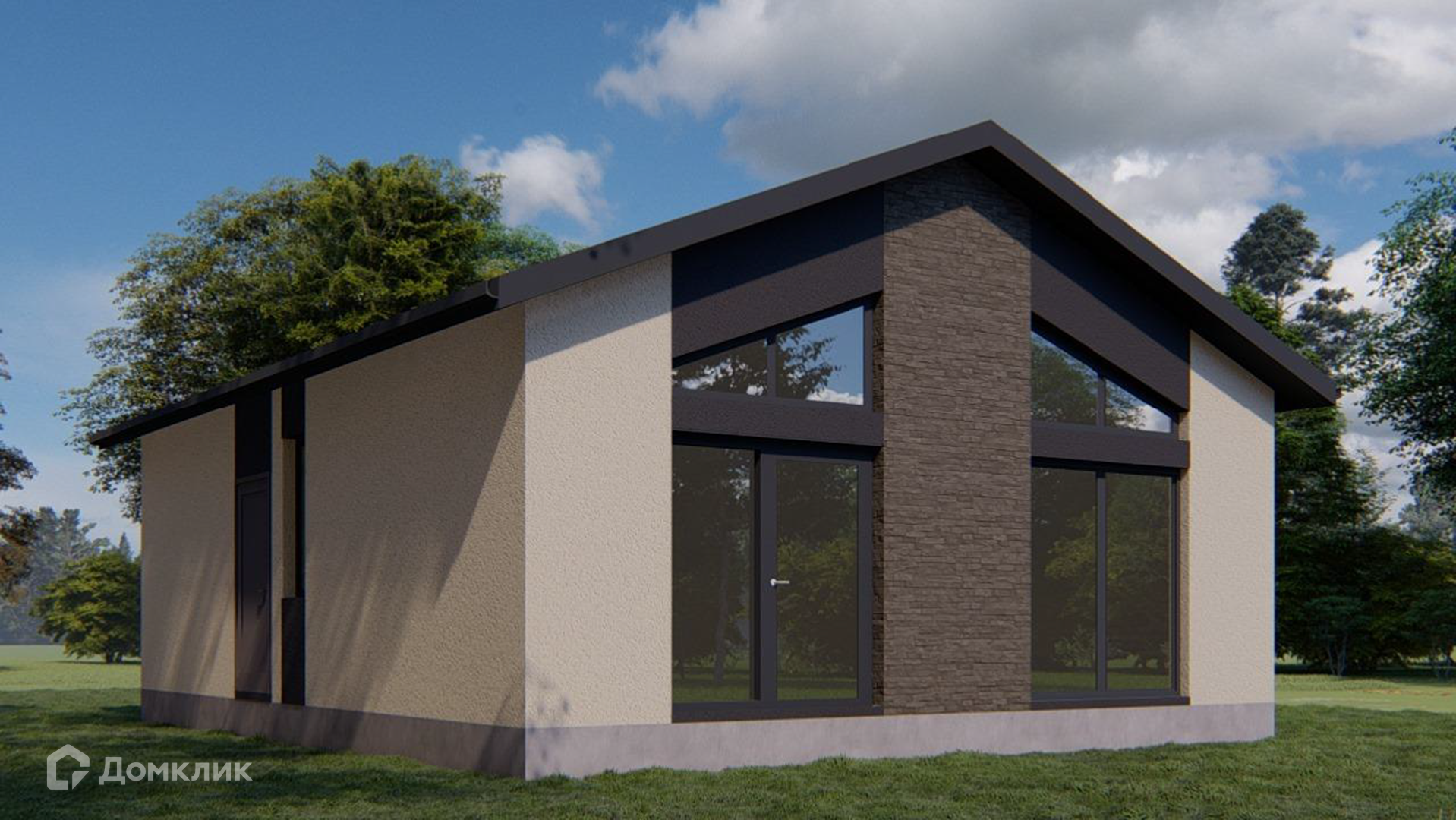 Проект дома «Д-8/2025» компании СК Дом-ЮГ из материала Газобетонные блоки площадью 62.34м² под ключ за 6210000₽ в Донецке | 1 этаж, 3 спальни, 1 санузел – Домклик