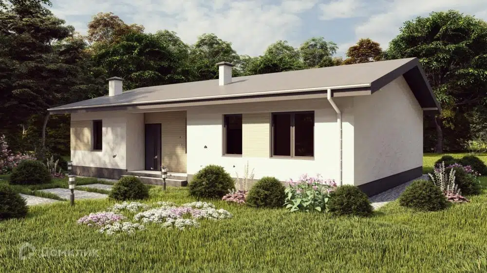 Проект дома «Б-135» компании СК «Основание» из материала Газобетонные блоки площадью 135м² под ключ за 7425000₽ в Донецке | 1 этаж, 3 спальни, 2 санузла – Домклик