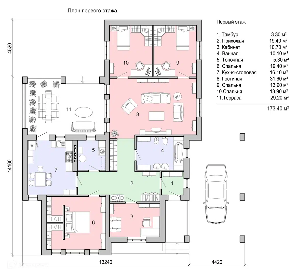 Планировка 1 этаж этажа