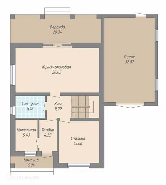 Планировка 1 этажа