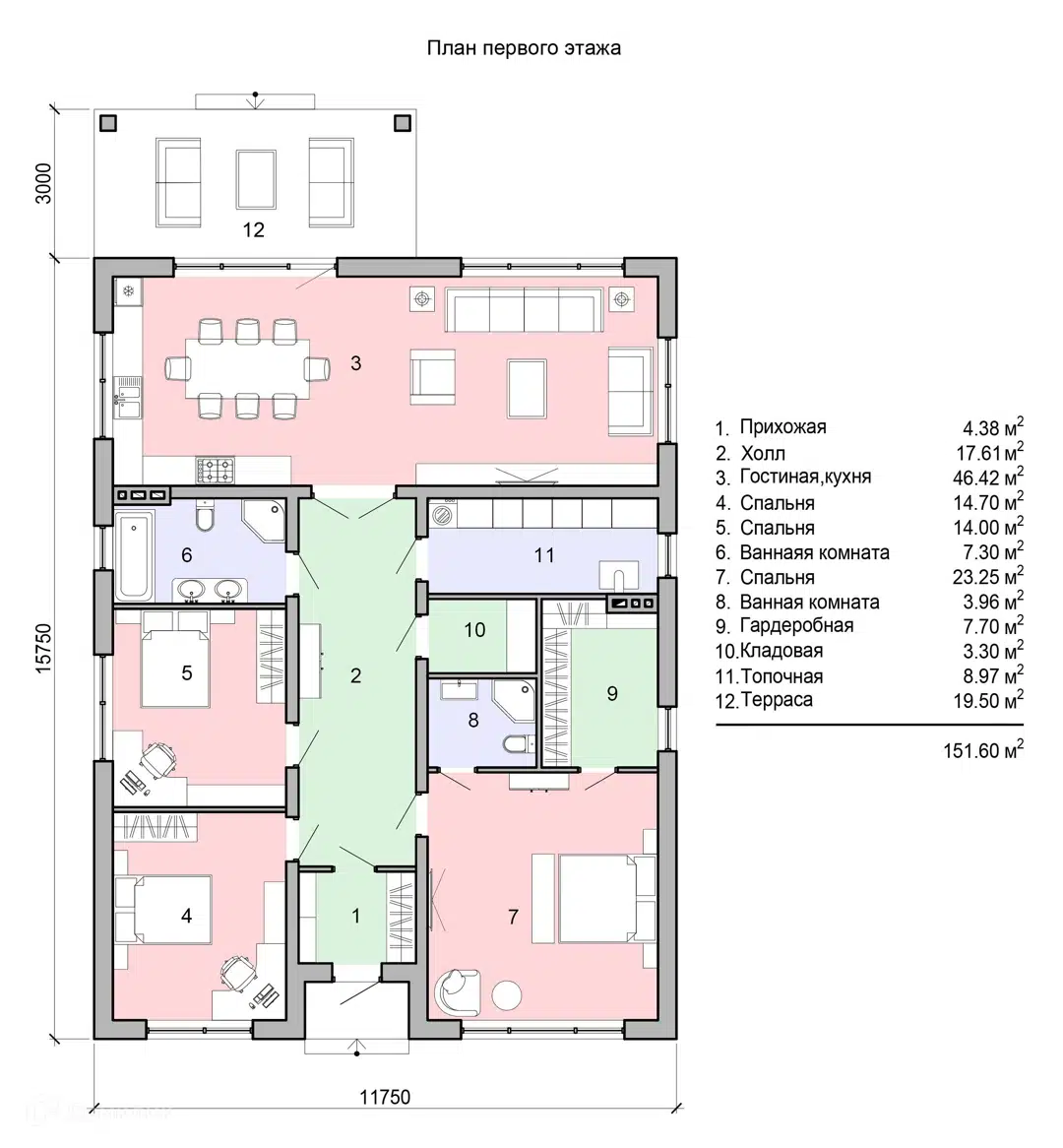 Планировка 1 этаж этажа