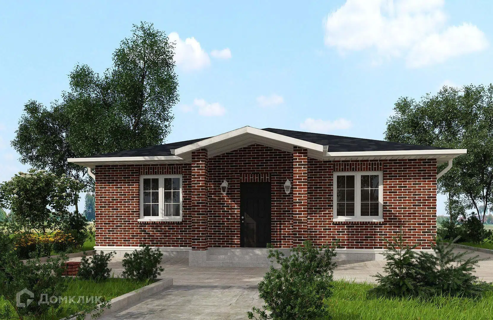 Проект дома «Проект №8» компании СПЕЦ ЗАСТРОЙЩИК из материала Газобетонные блоки площадью 100м² под ключ за 7400000₽ в Донецке | 1 этаж, 3 спальни, 2 санузла – Домклик