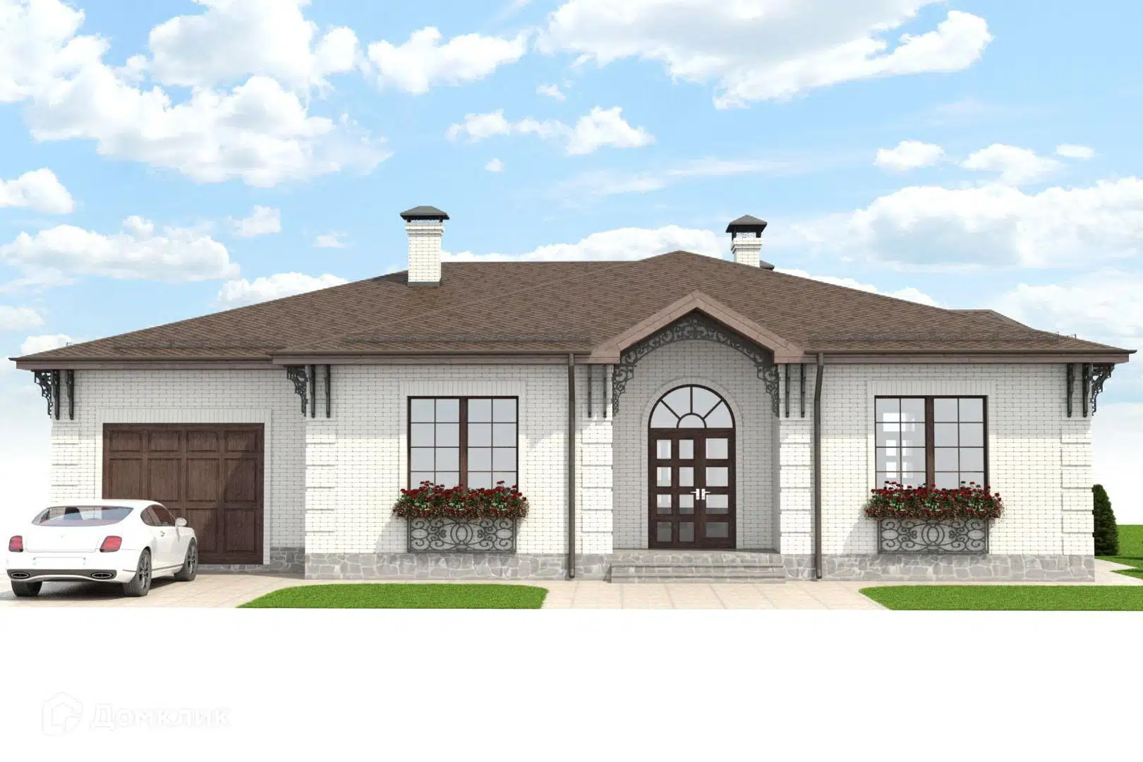 Проект дома «Проект И-32» компании Новация из материала Керамические блоки площадью 210м² под ключ за 12150000₽ в Донецке | 1 этаж, 3 спальни, 2 санузла – Домклик