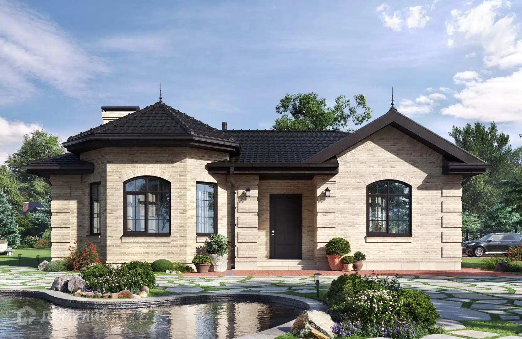 Проект дома «Проект №295» компании Новация из материала Керамические блоки площадью 141м² под ключ за 8650000₽ в Донецке | 1 этаж, 3 спальни, 2 санузла – Домклик