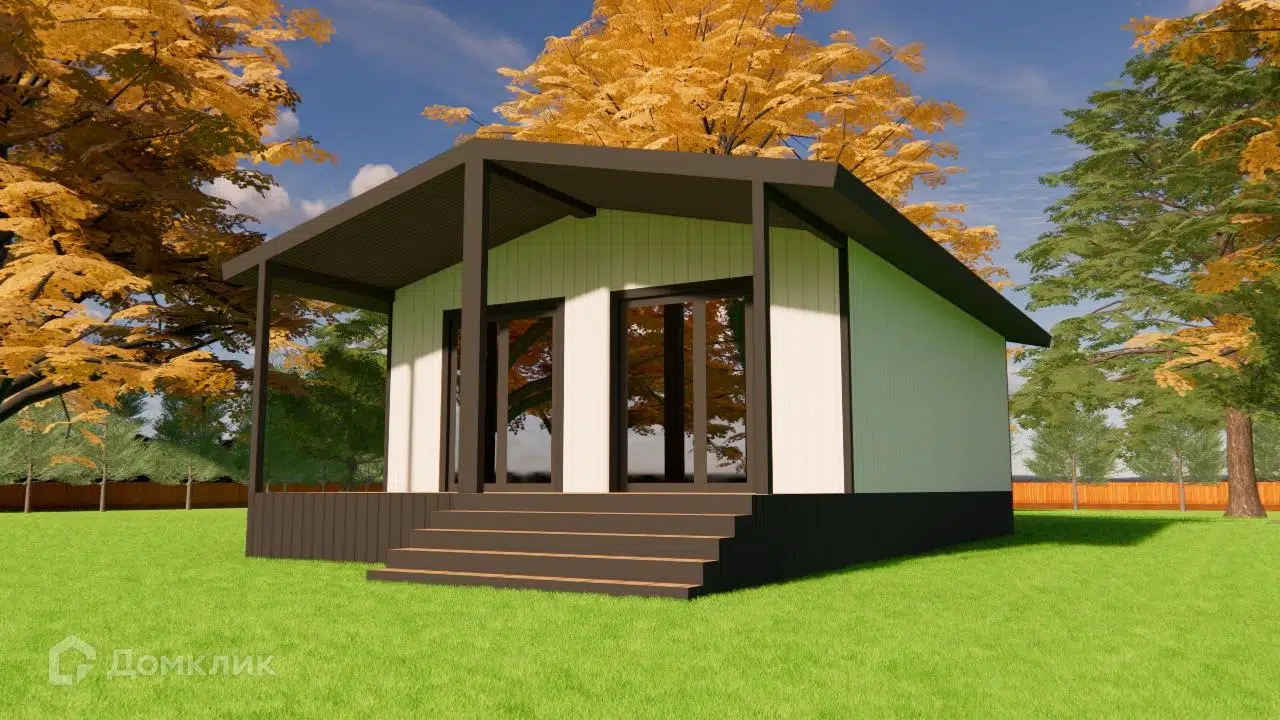 Проект дома «ДКТ- Хвойный» компании ИП Танский Д. С. (Евростиль) из материала Каркасный дом площадью 50.1м² под ключ за 4892000₽ в Донецке | 1 этаж, 1 спальня, 1 санузел – Домклик