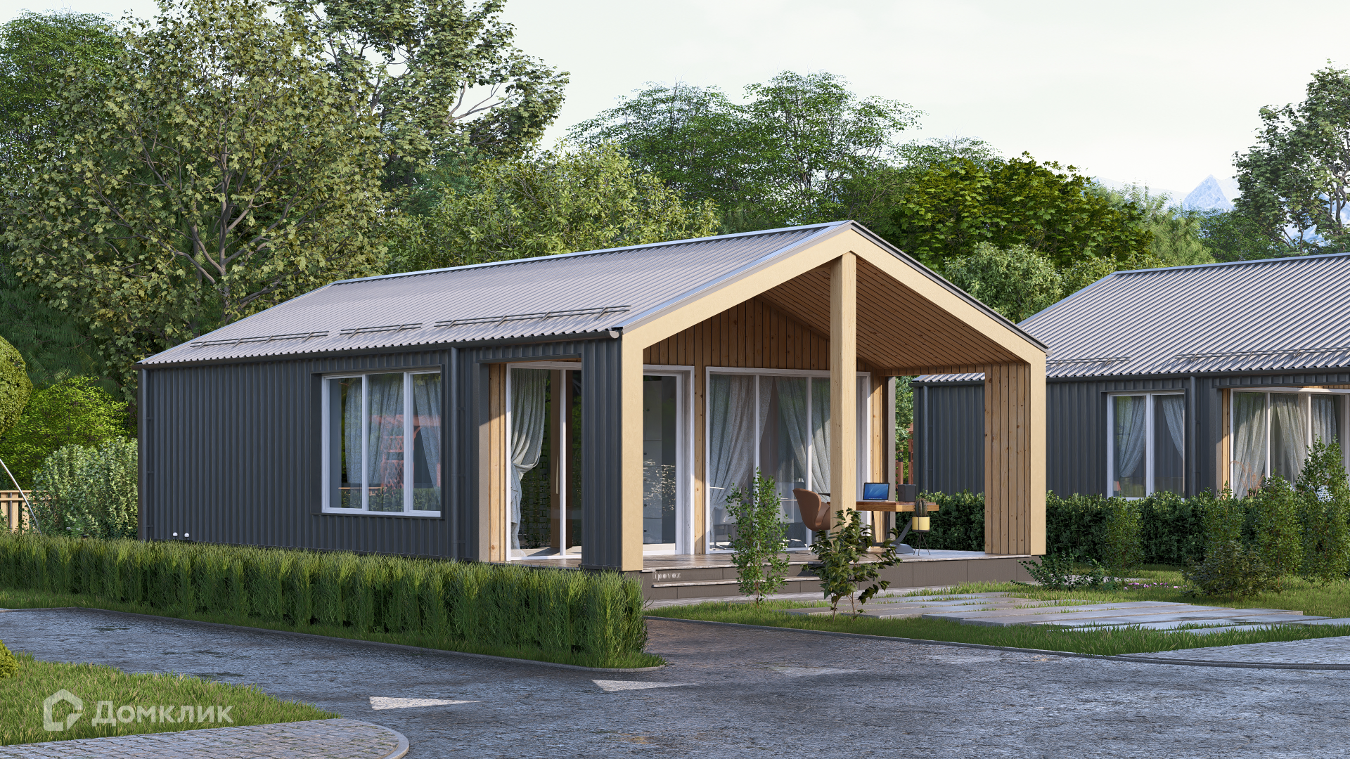 Проект дома «СВОЙ Лайт 009» компании СВОЙ из материала Каркасный дом площадью 52м² под ключ за 2713582₽ в Донецке | 1 этаж, 1 спальня, 1 санузел – Домклик