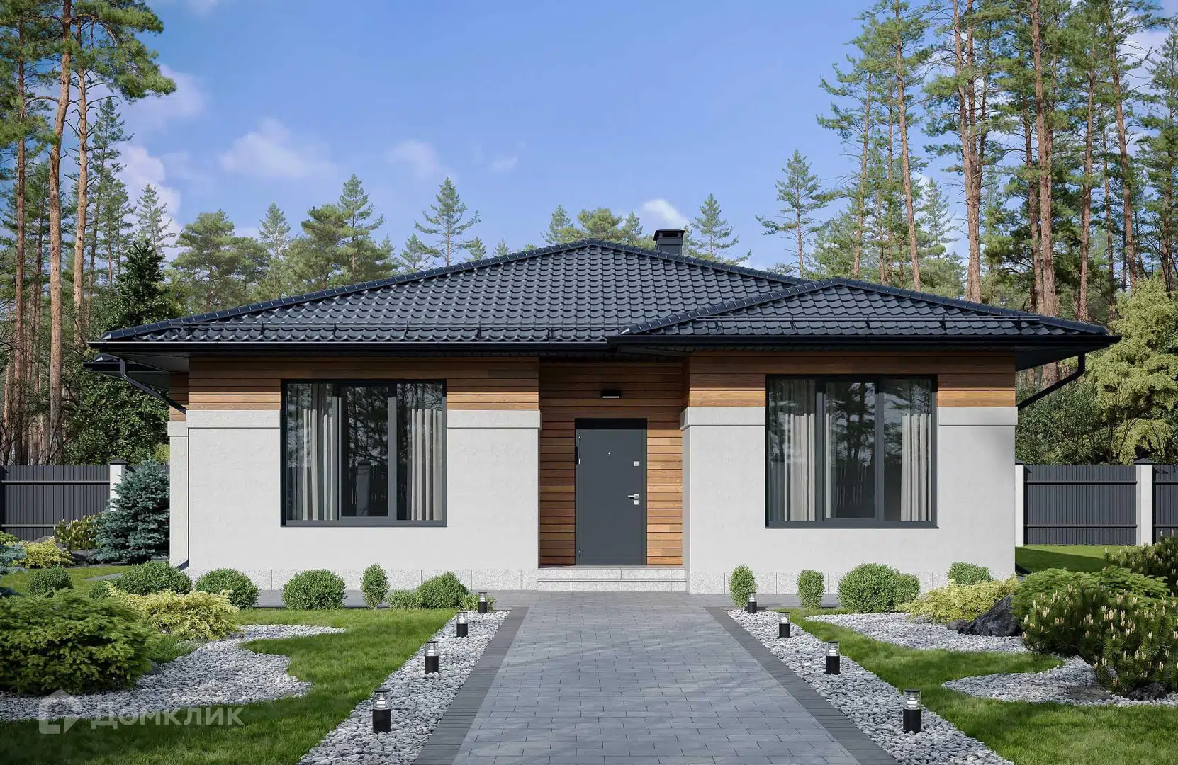 Проект дома «Проект №361» компании Новация из материала Газобетонные блоки площадью 115м² под ключ за 7008000₽ в Донецке | 1 этаж, 4 спальни, 2 санузла – Домклик