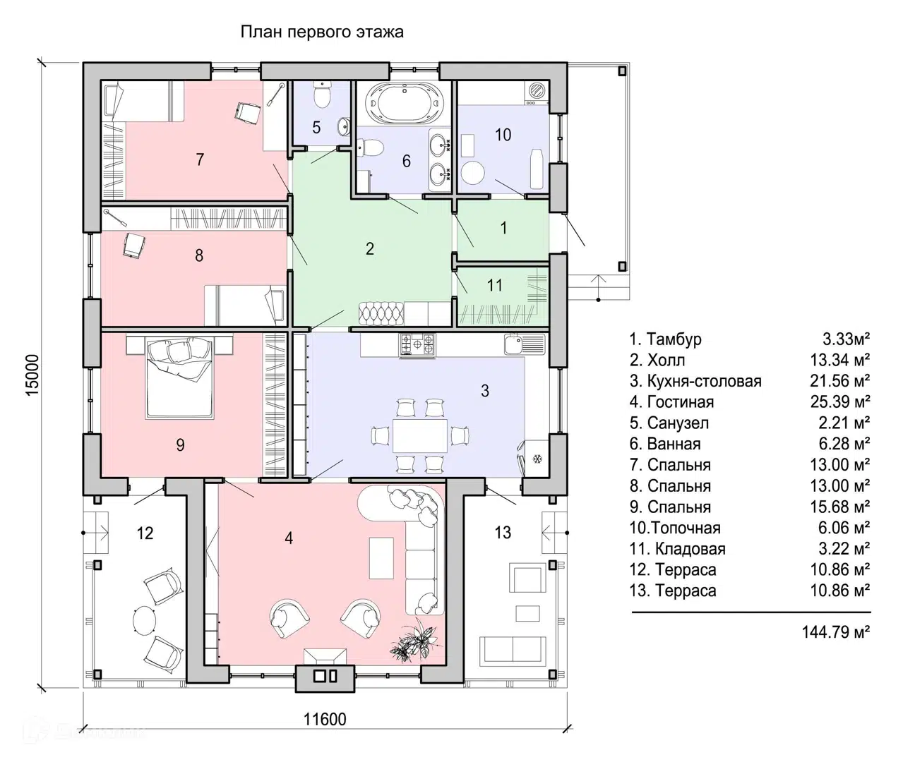 Планировка 1 этаж этажа