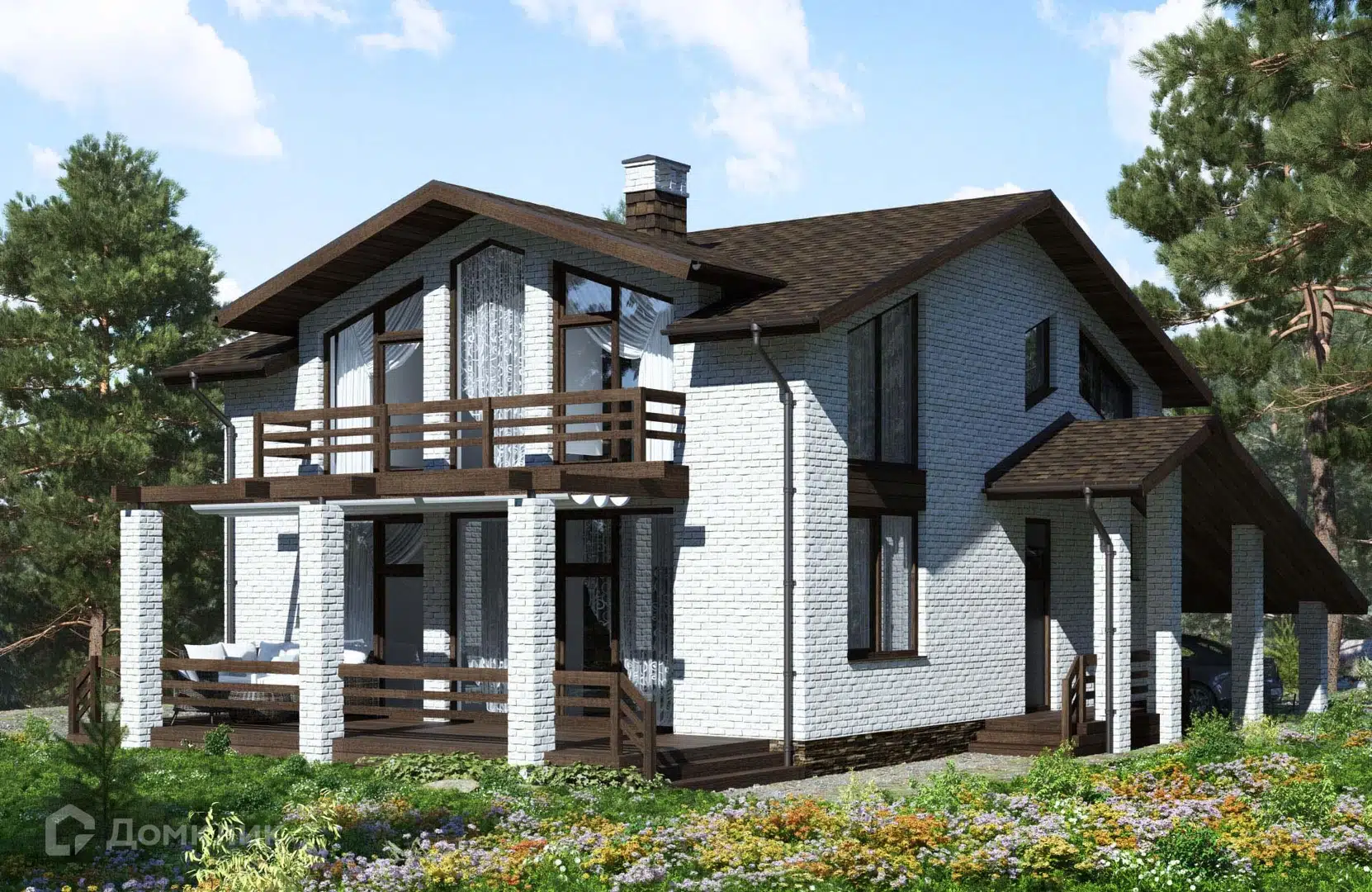 Проект дома «Проект №100» компании Новация из материала Керамические блоки площадью 172м² под ключ за 9461650₽ в Донецке | 2 этажа, 4 спальни, 2 санузла – Домклик